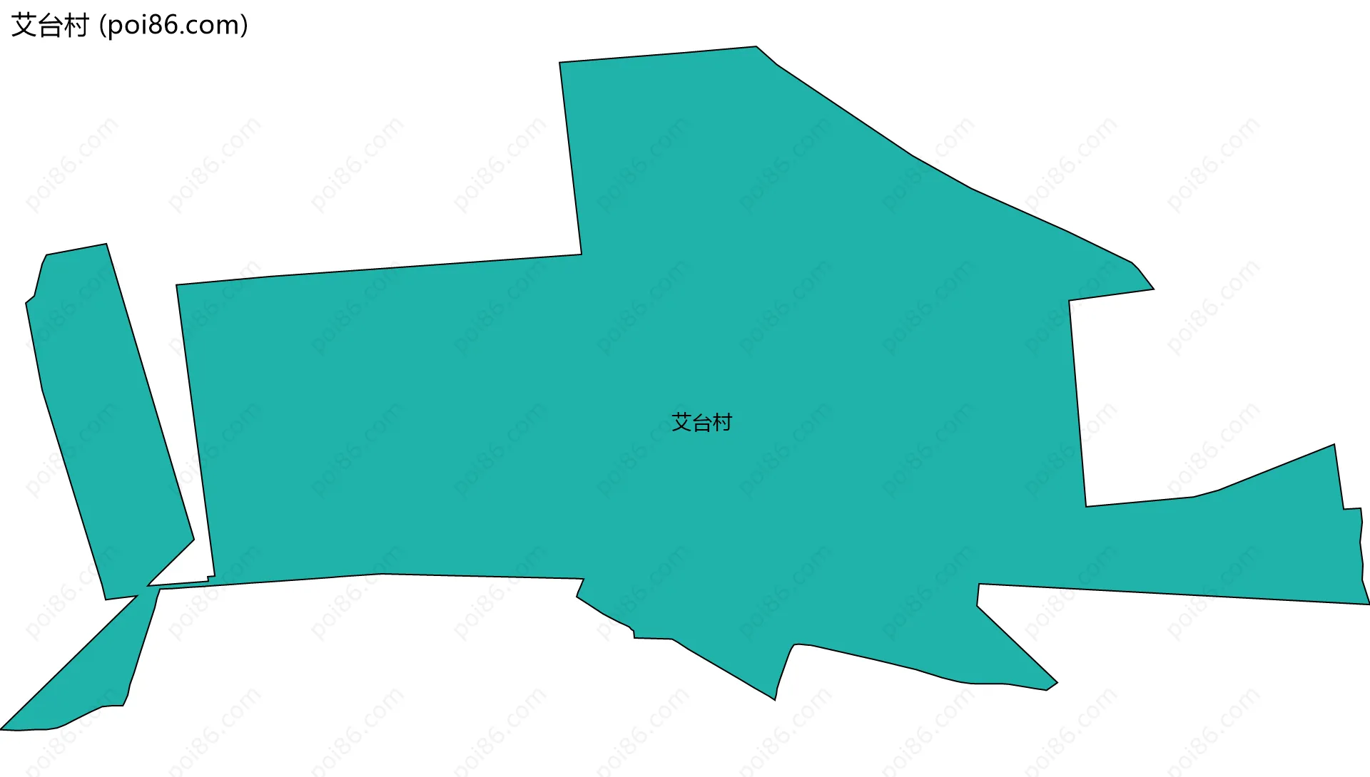艾台村边界地图