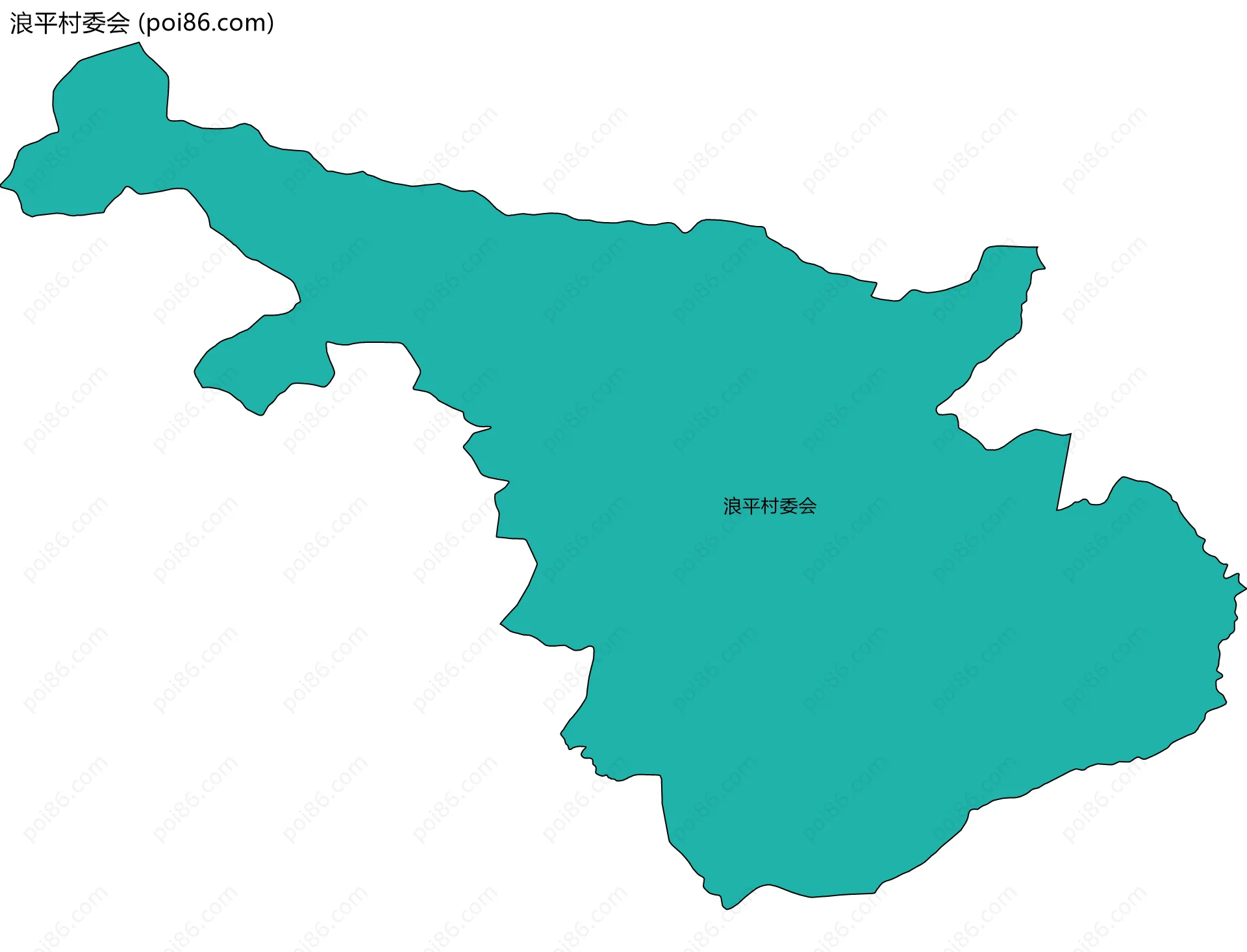 浪平村委会边界地图