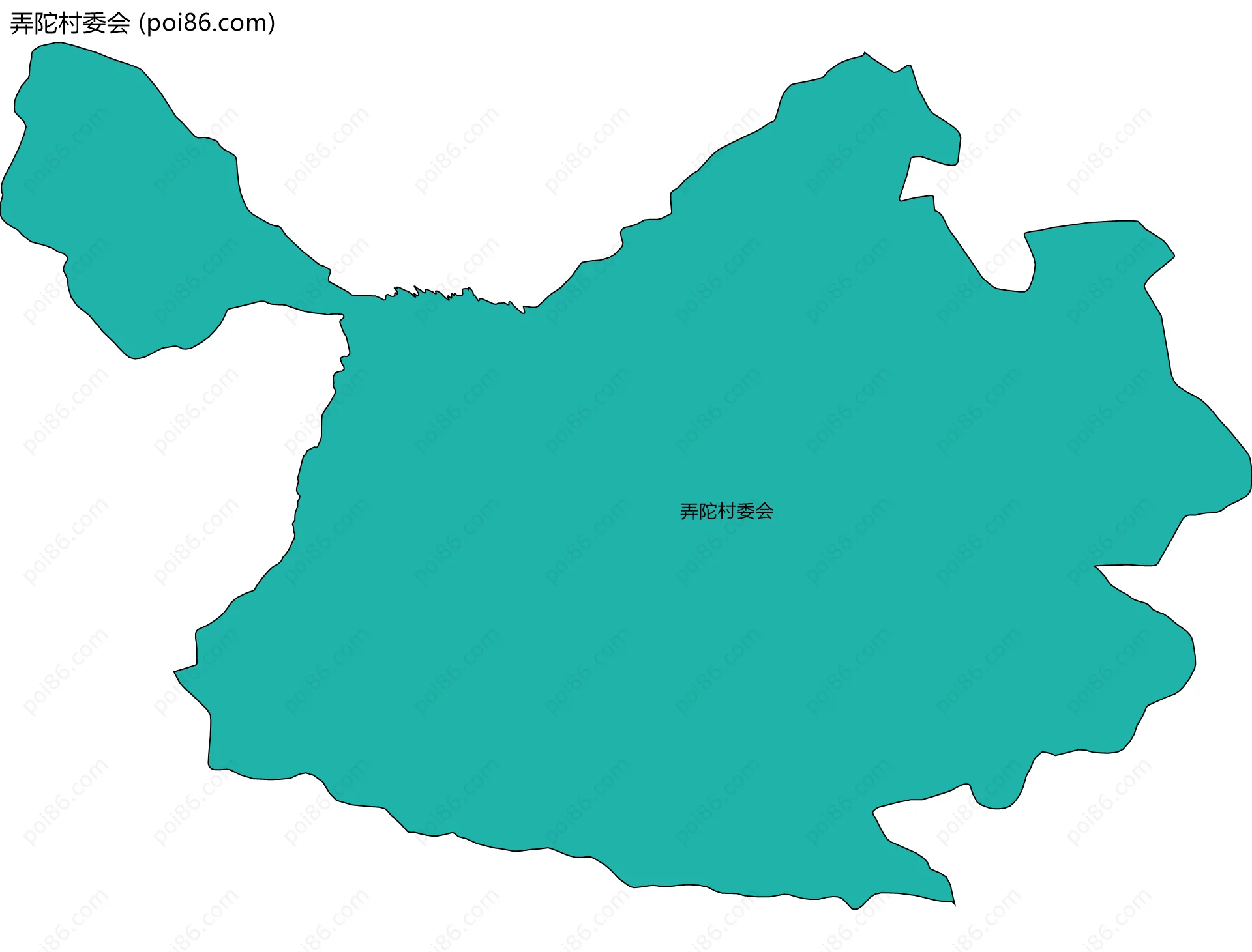 弄陀村委会边界地图