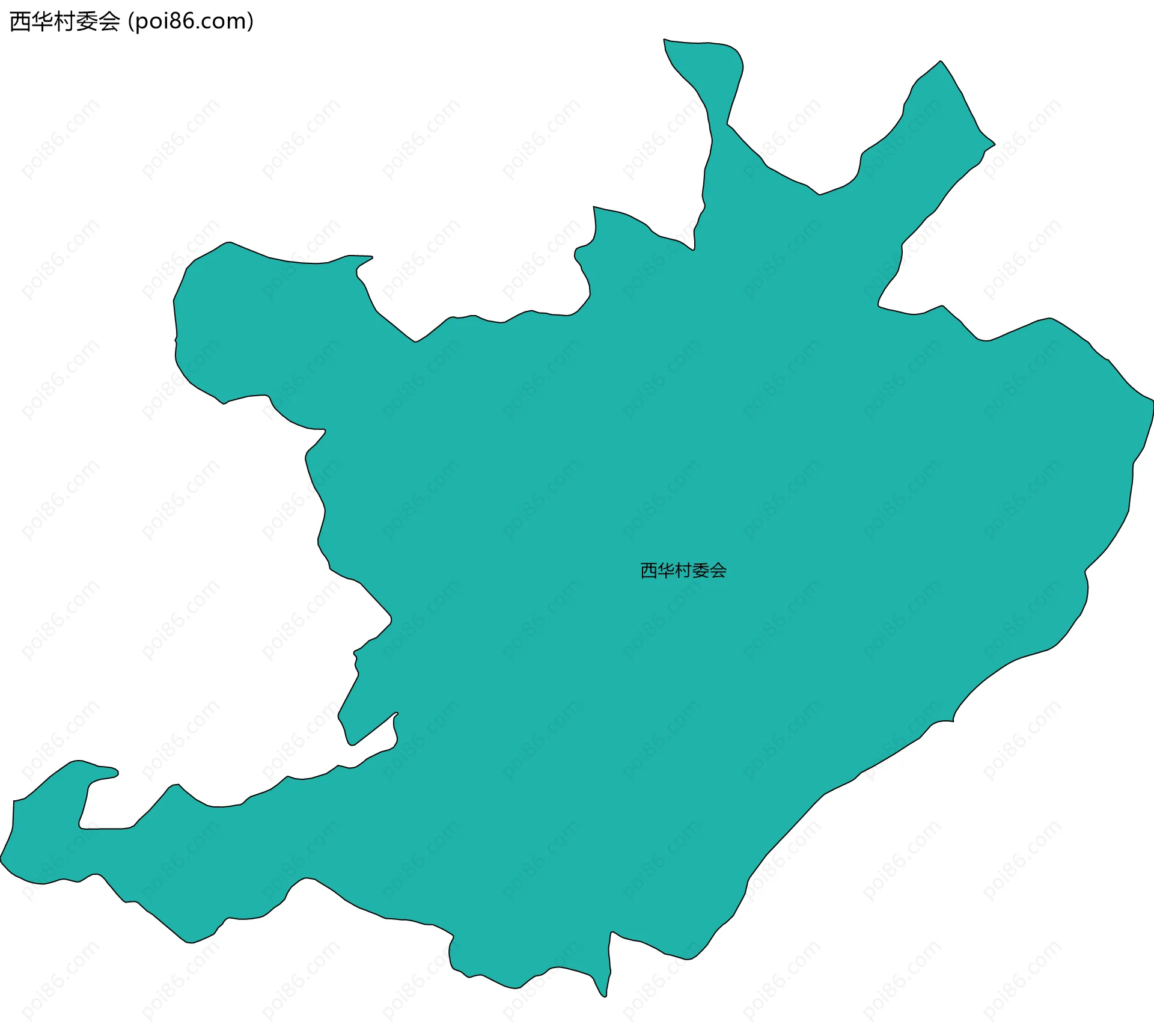 西华村委会边界地图