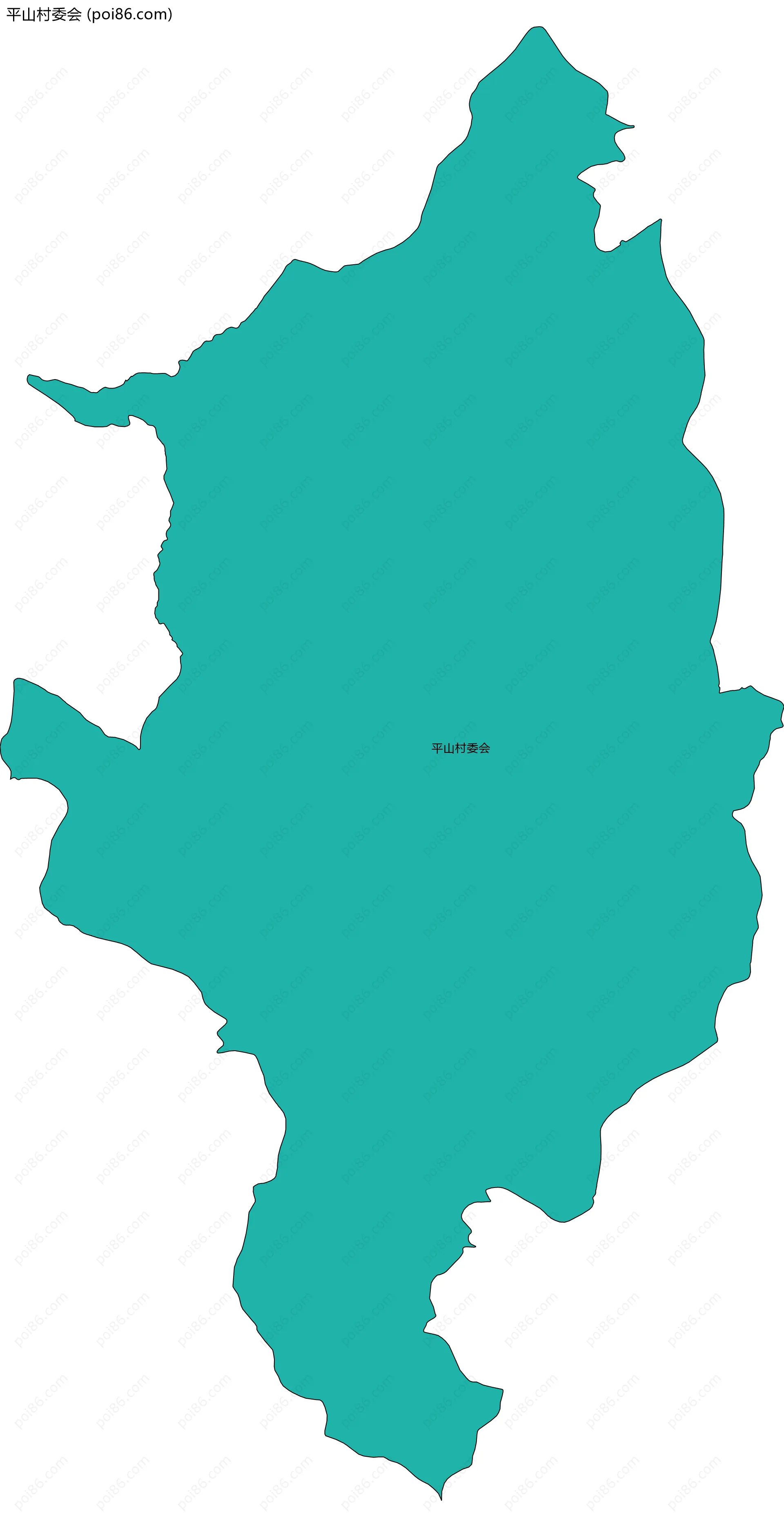 平山村委会边界地图