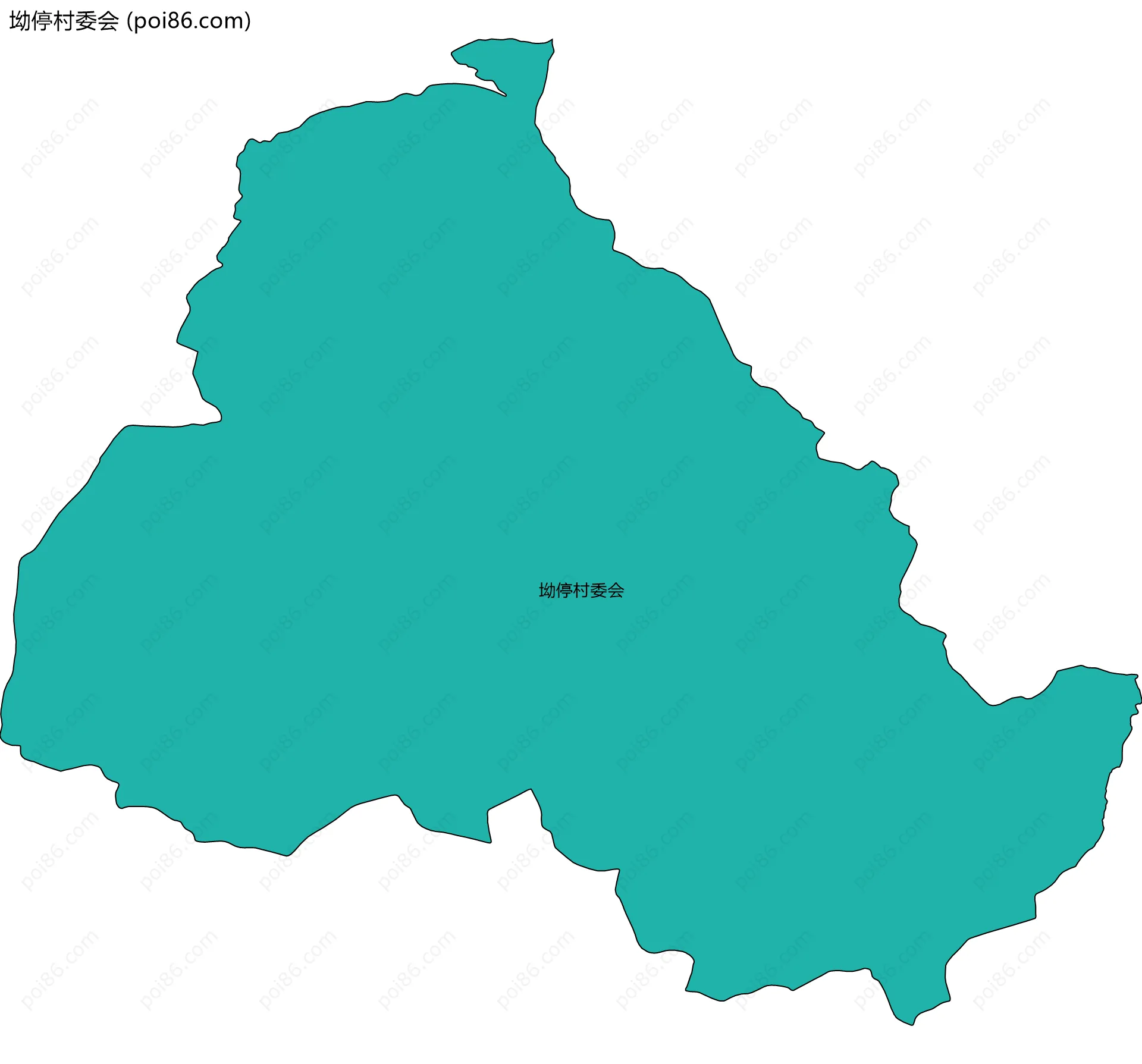坳停村委会边界地图