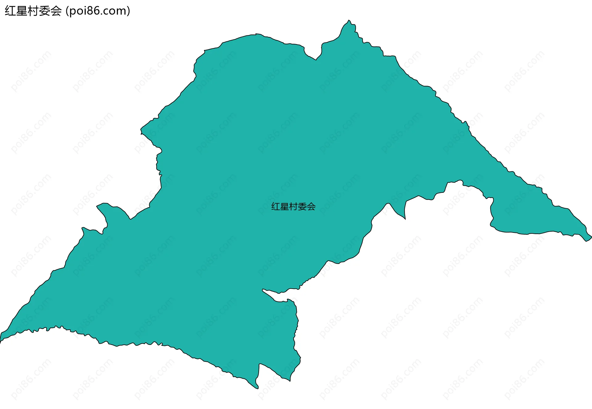 红星村委会边界地图