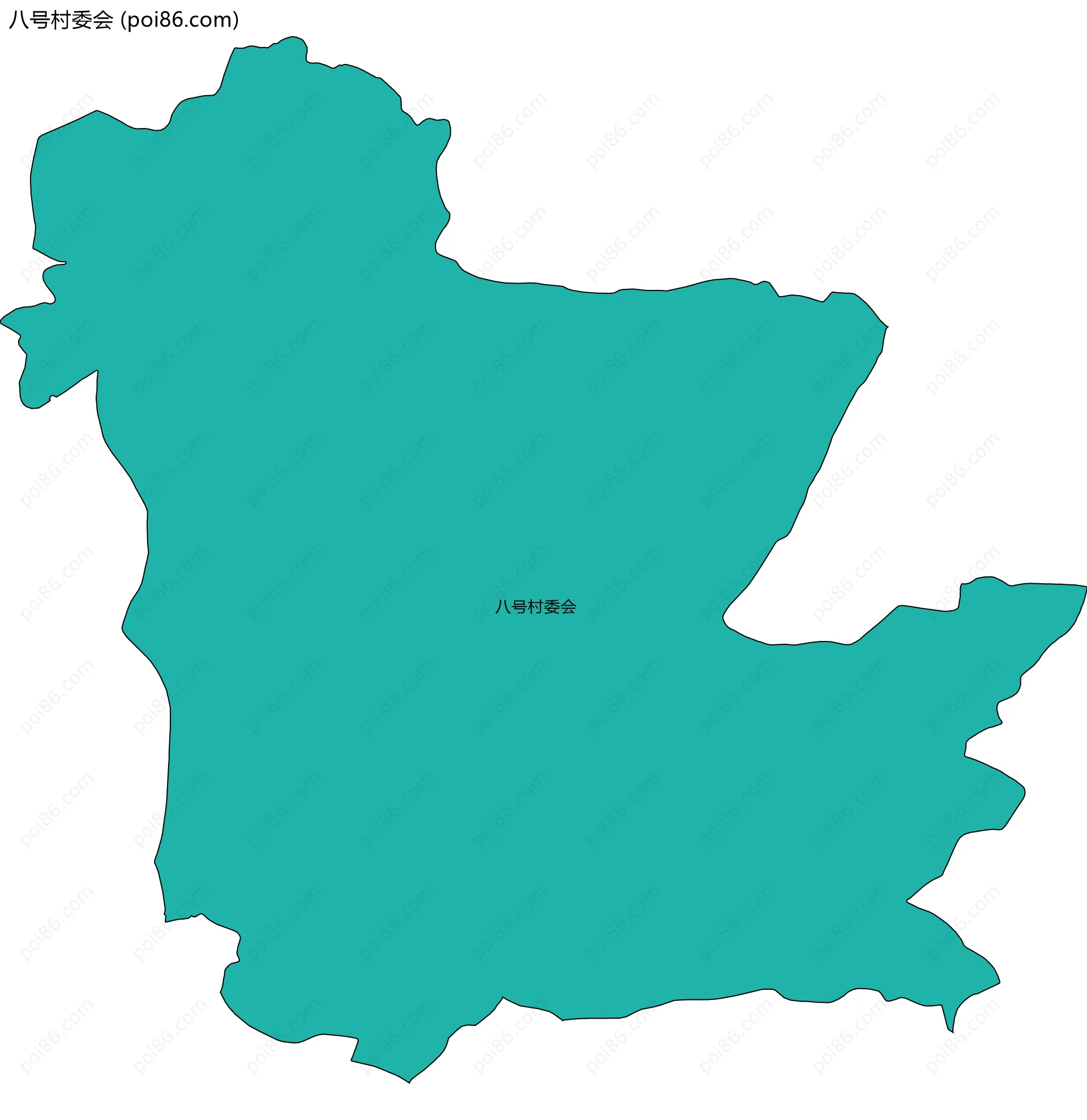 八号村委会边界地图