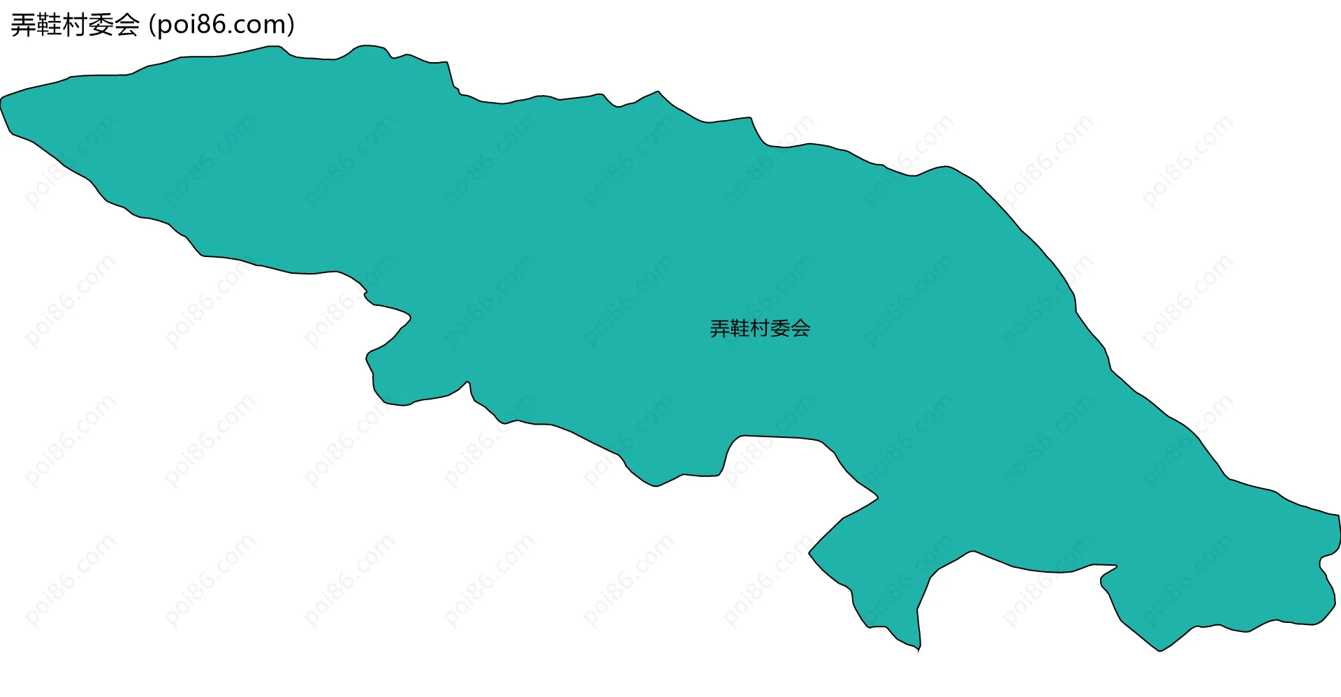 弄鞋村委会边界地图