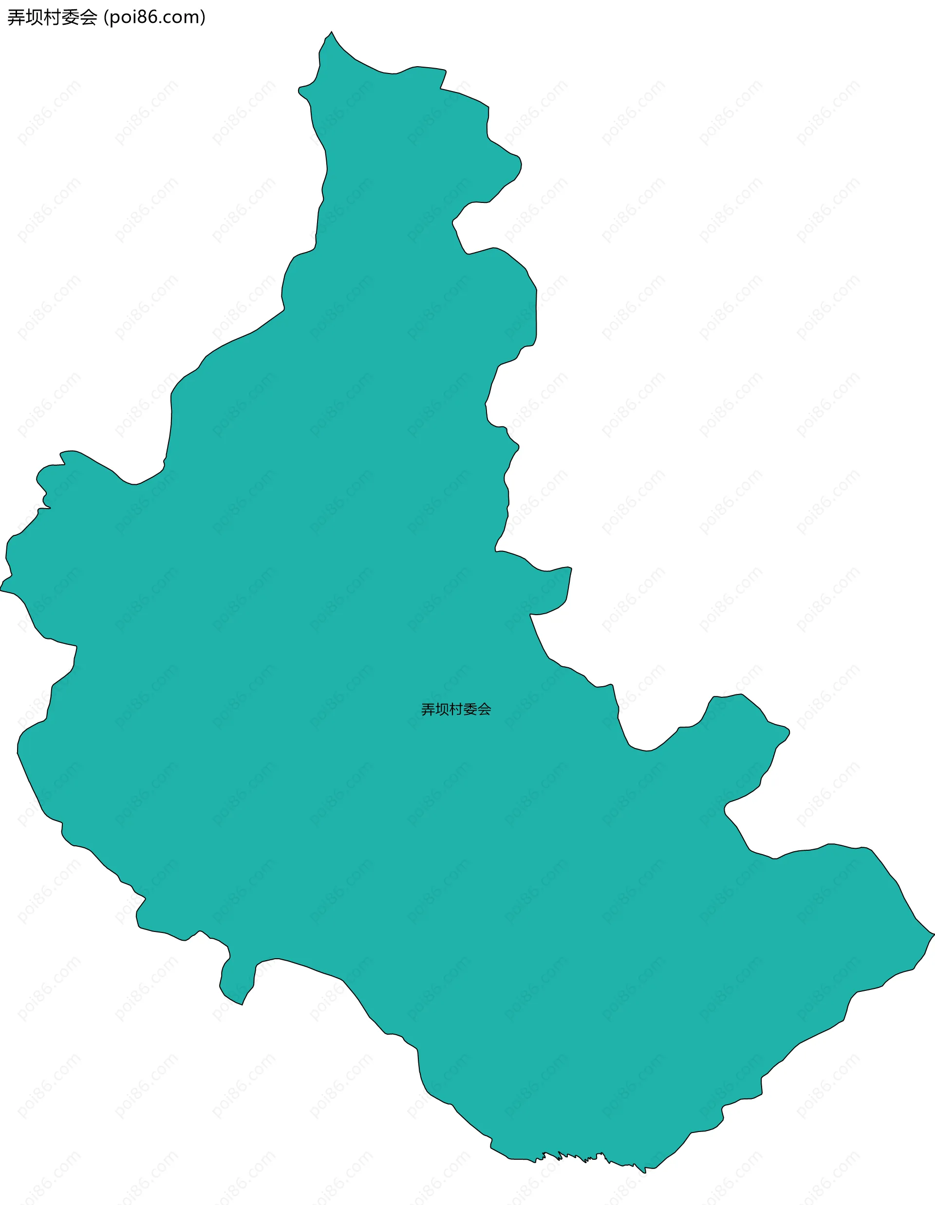 弄坝村委会边界地图