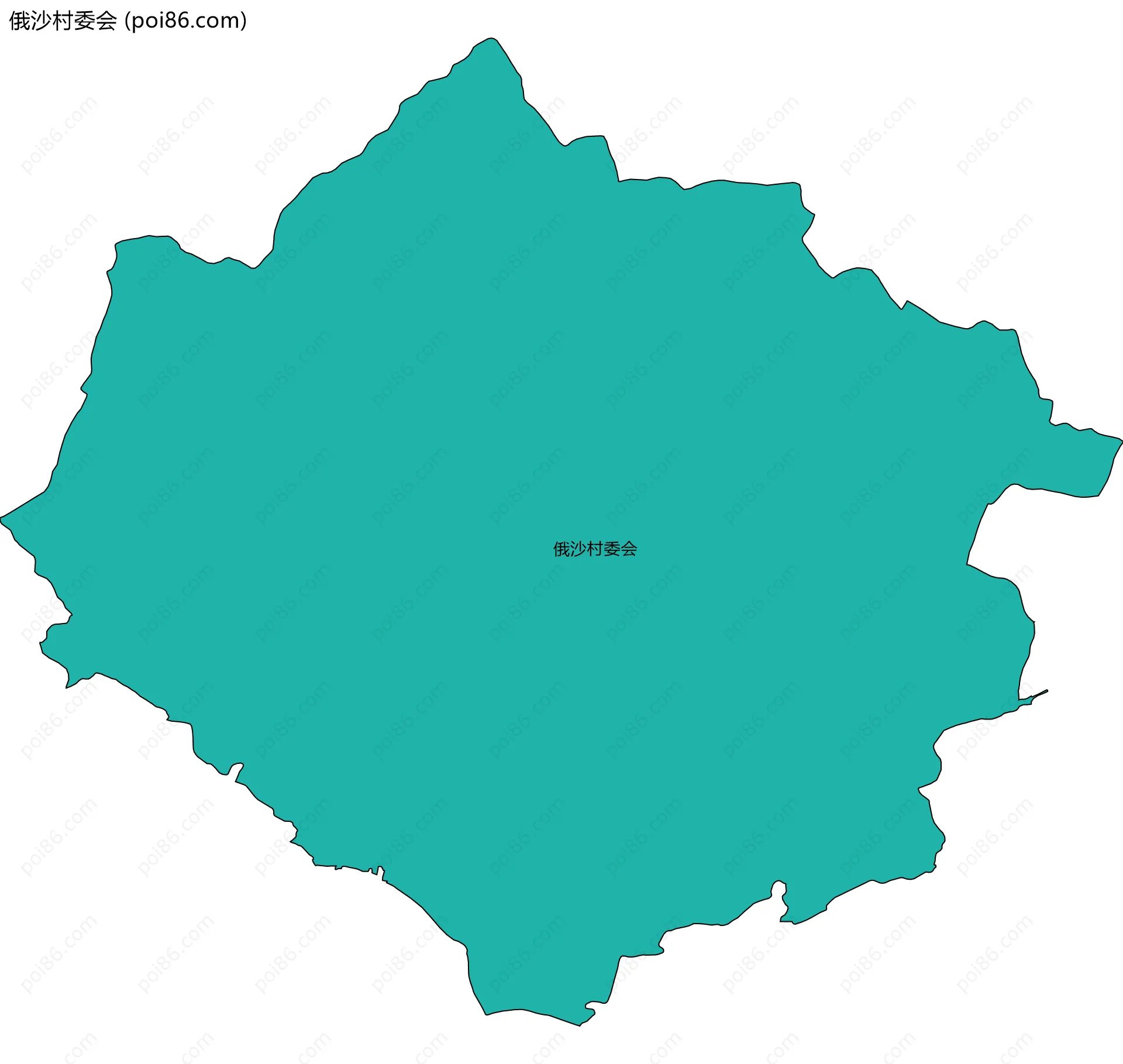 俄沙村委会边界地图