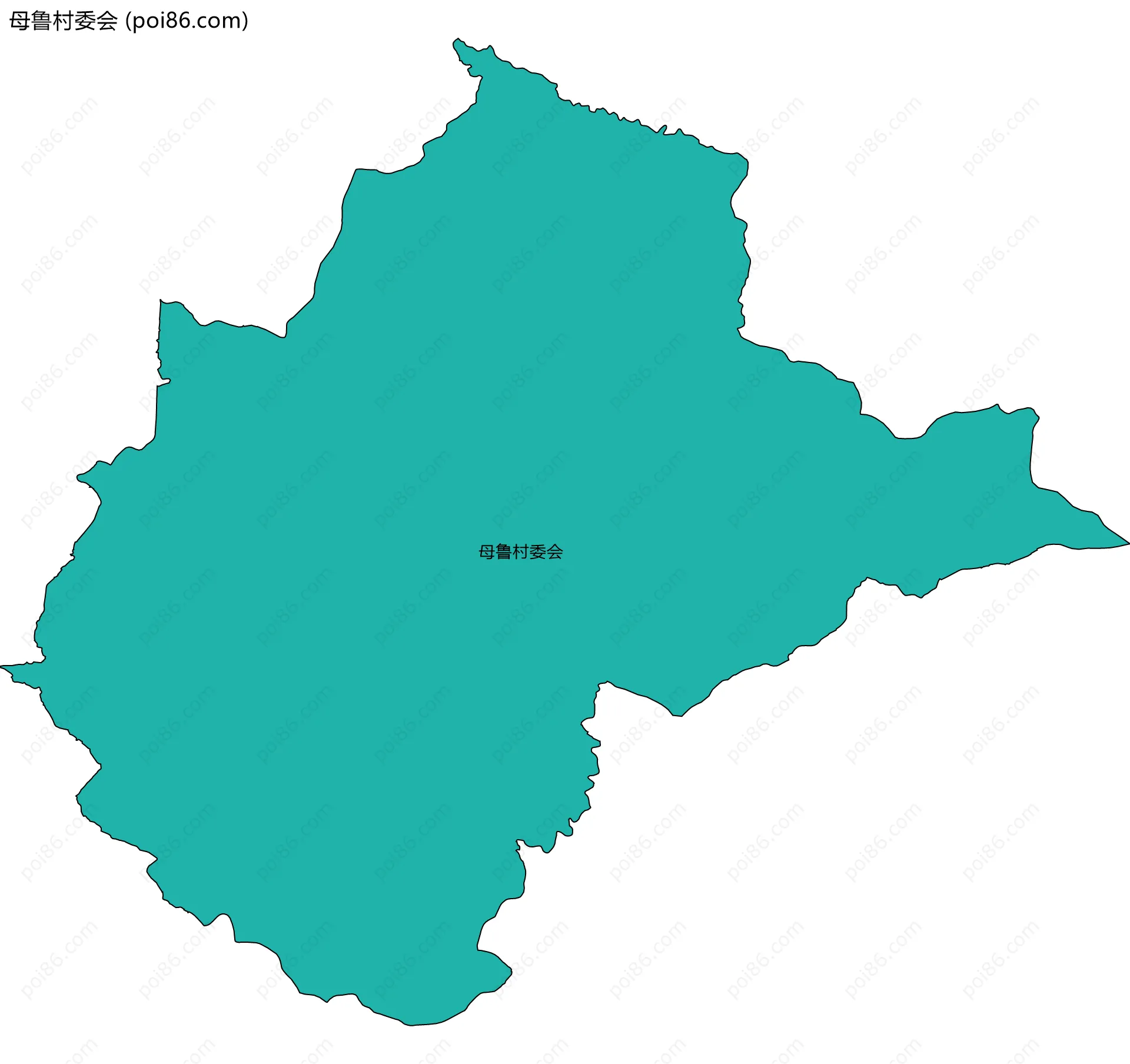 母鲁村委会边界地图