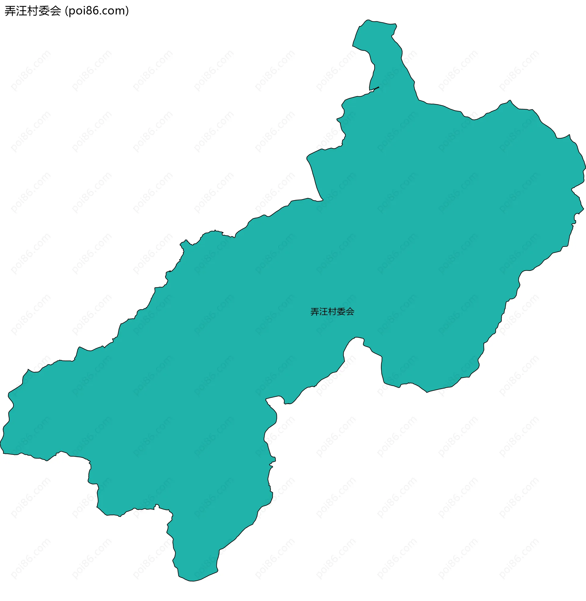 弄汪村委会边界地图