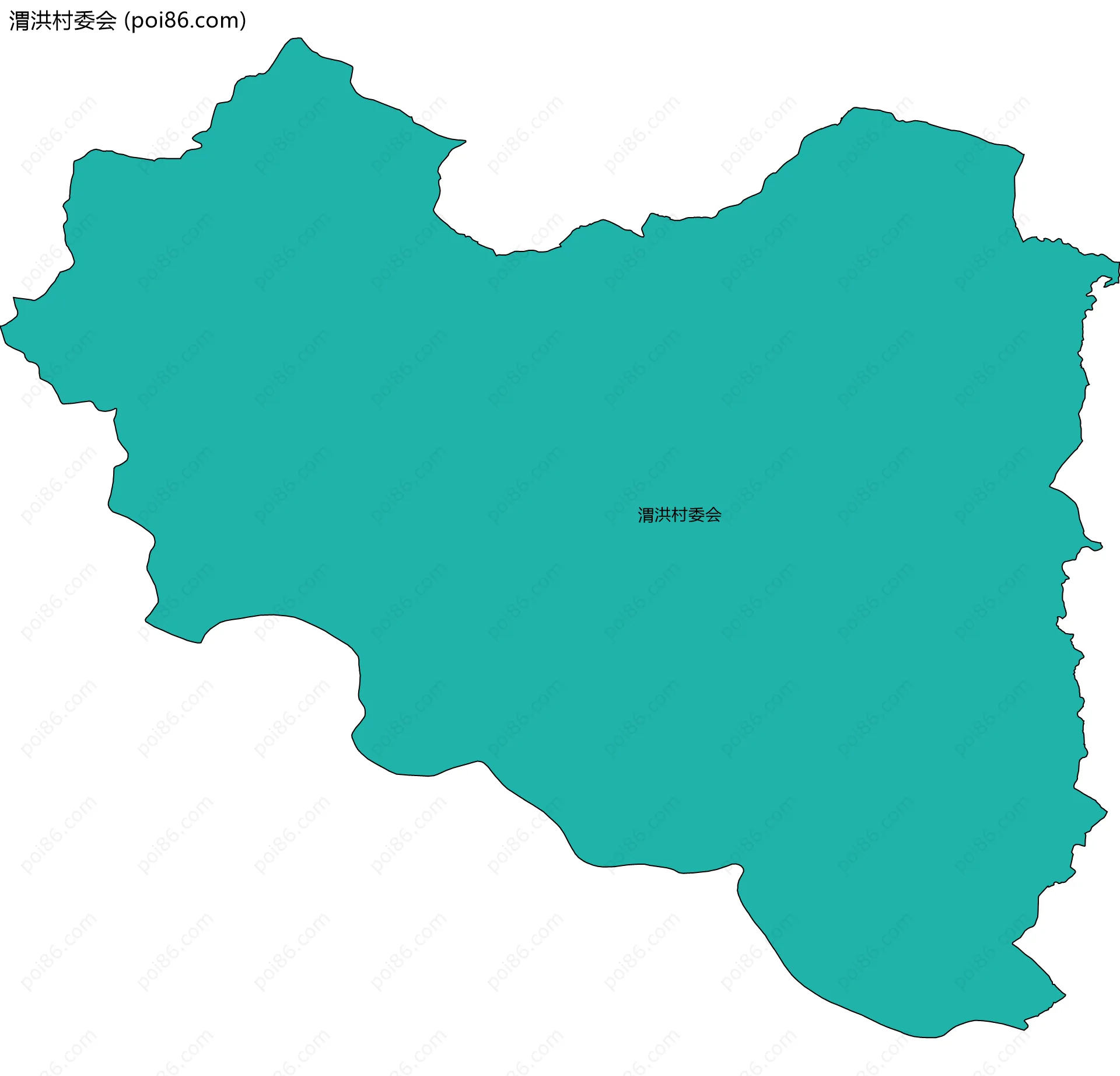 渭洪村委会边界地图