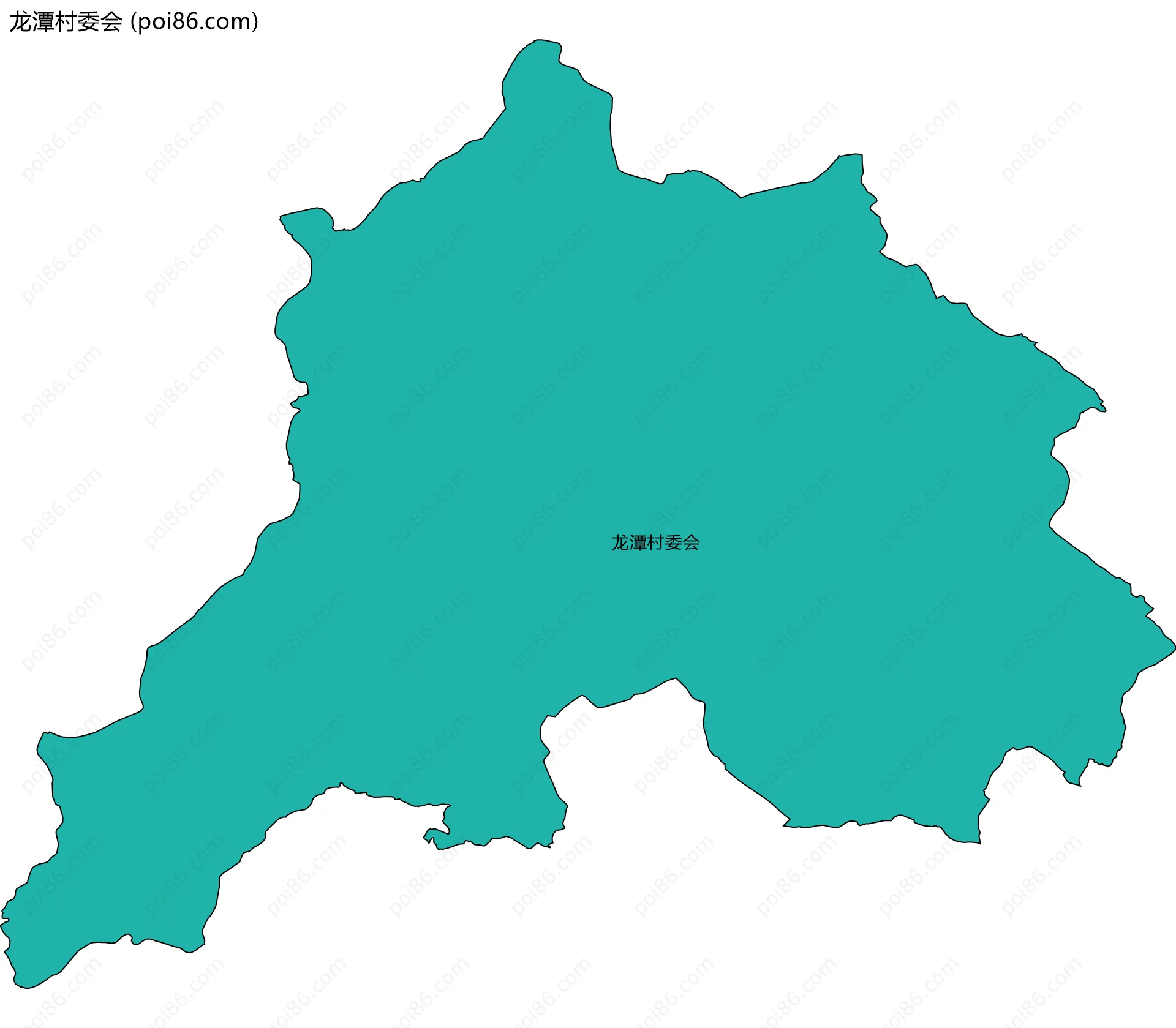 龙潭村委会边界地图