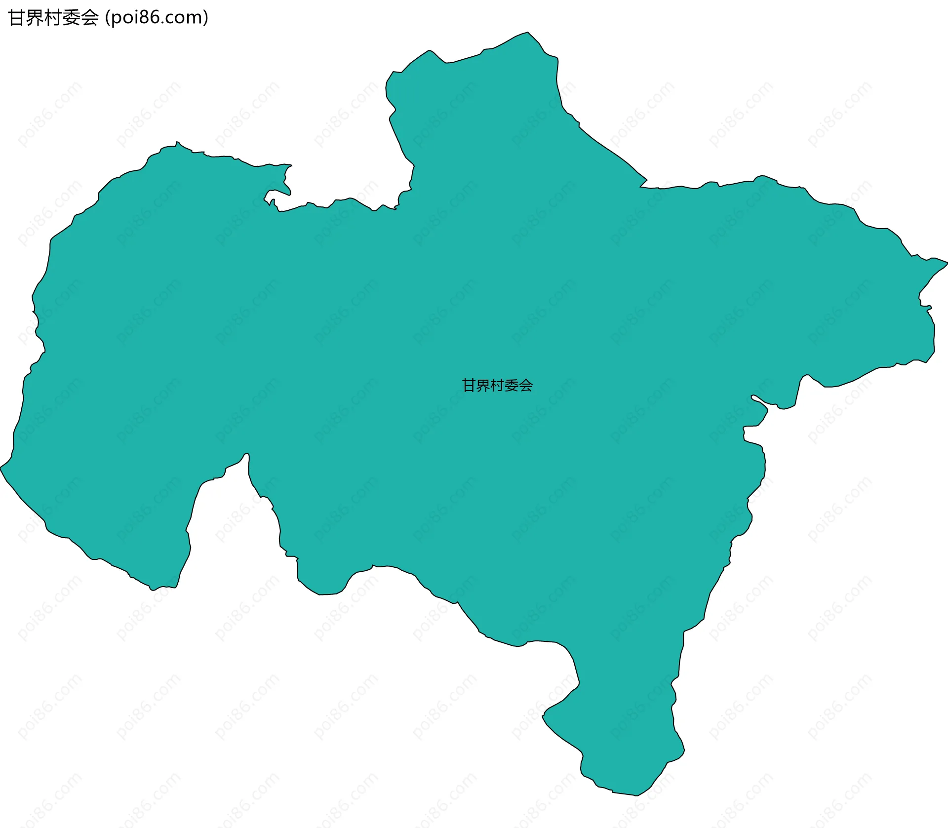 甘界村委会边界地图