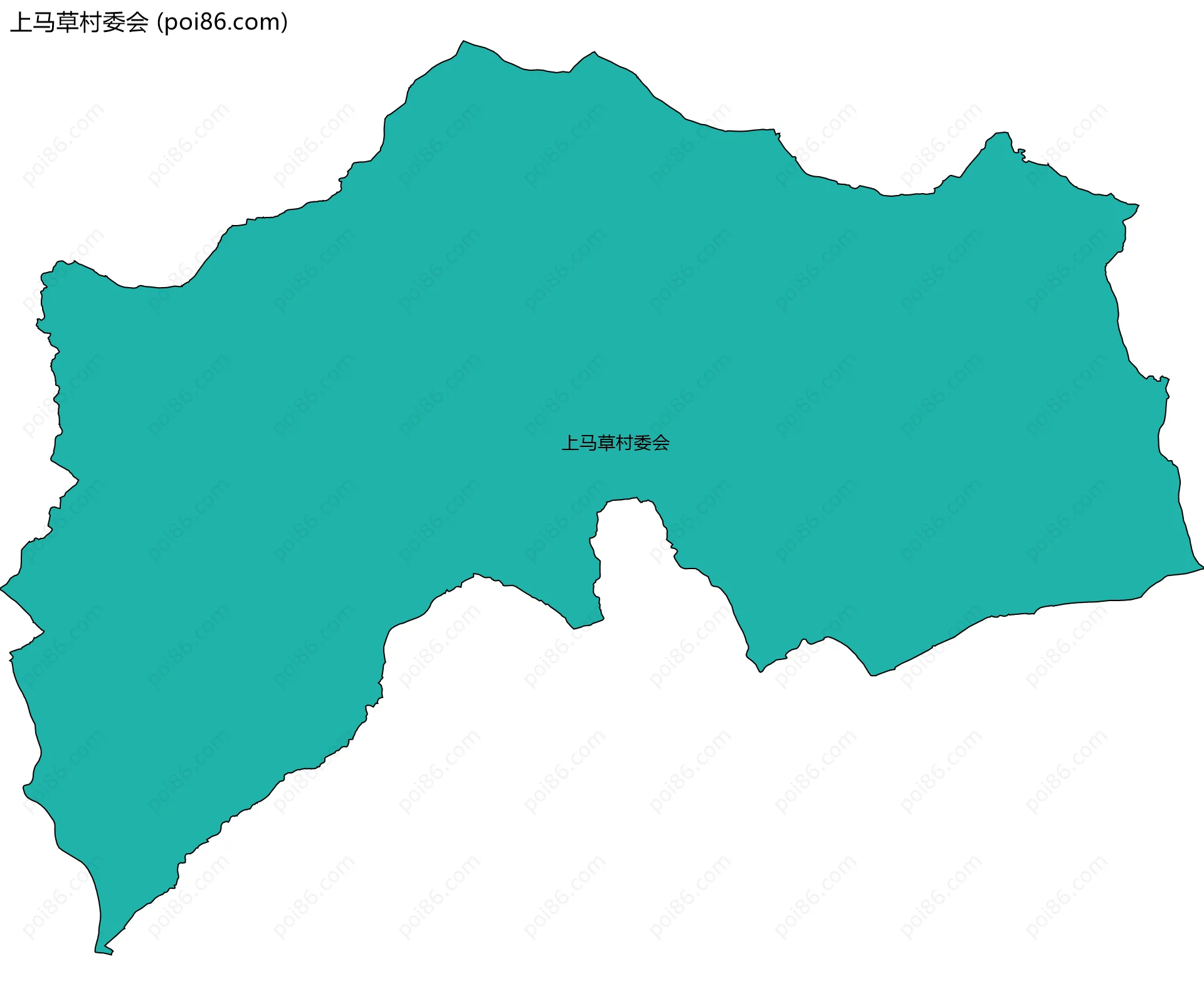 上马草村委会边界地图