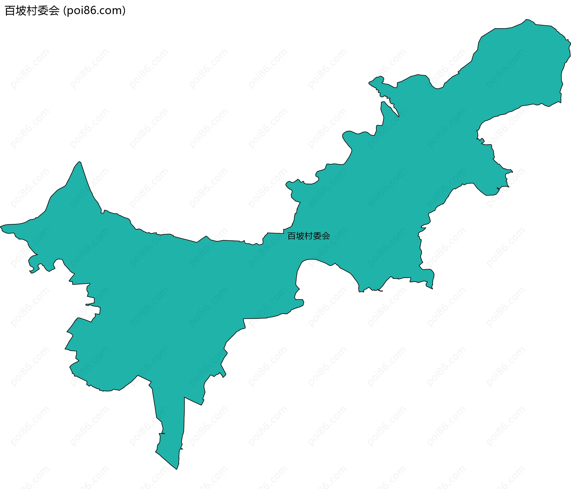 百坡村委会边界地图