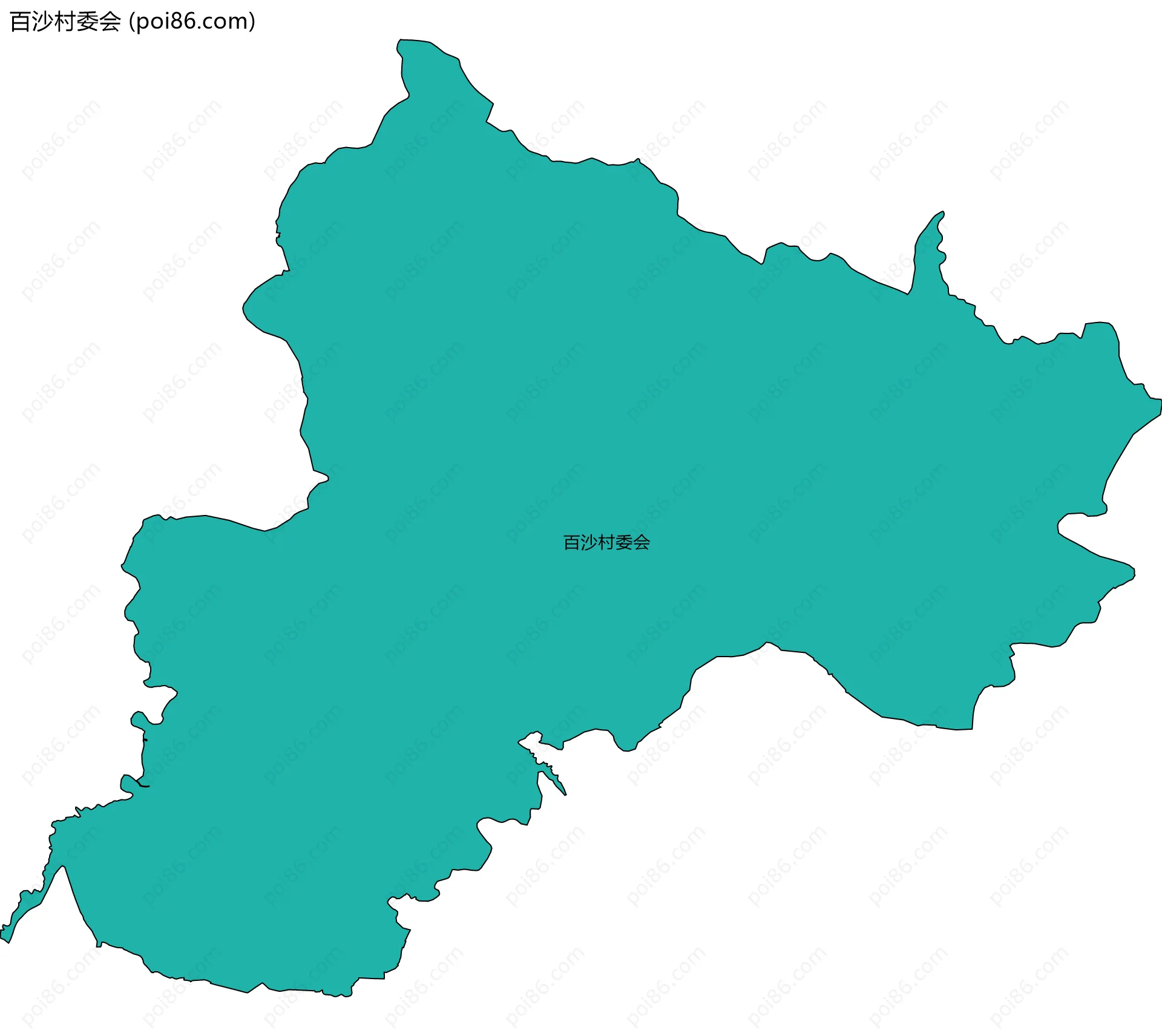 百沙村委会边界地图
