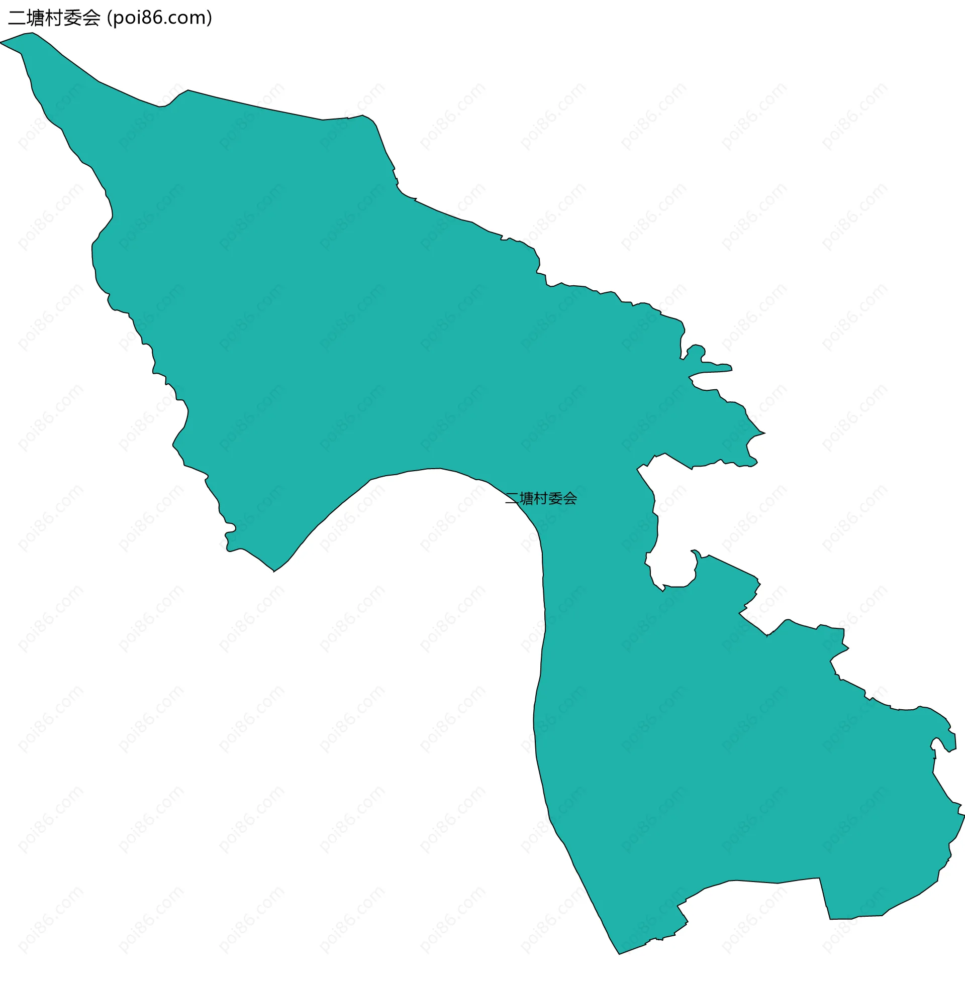二塘村委会边界地图