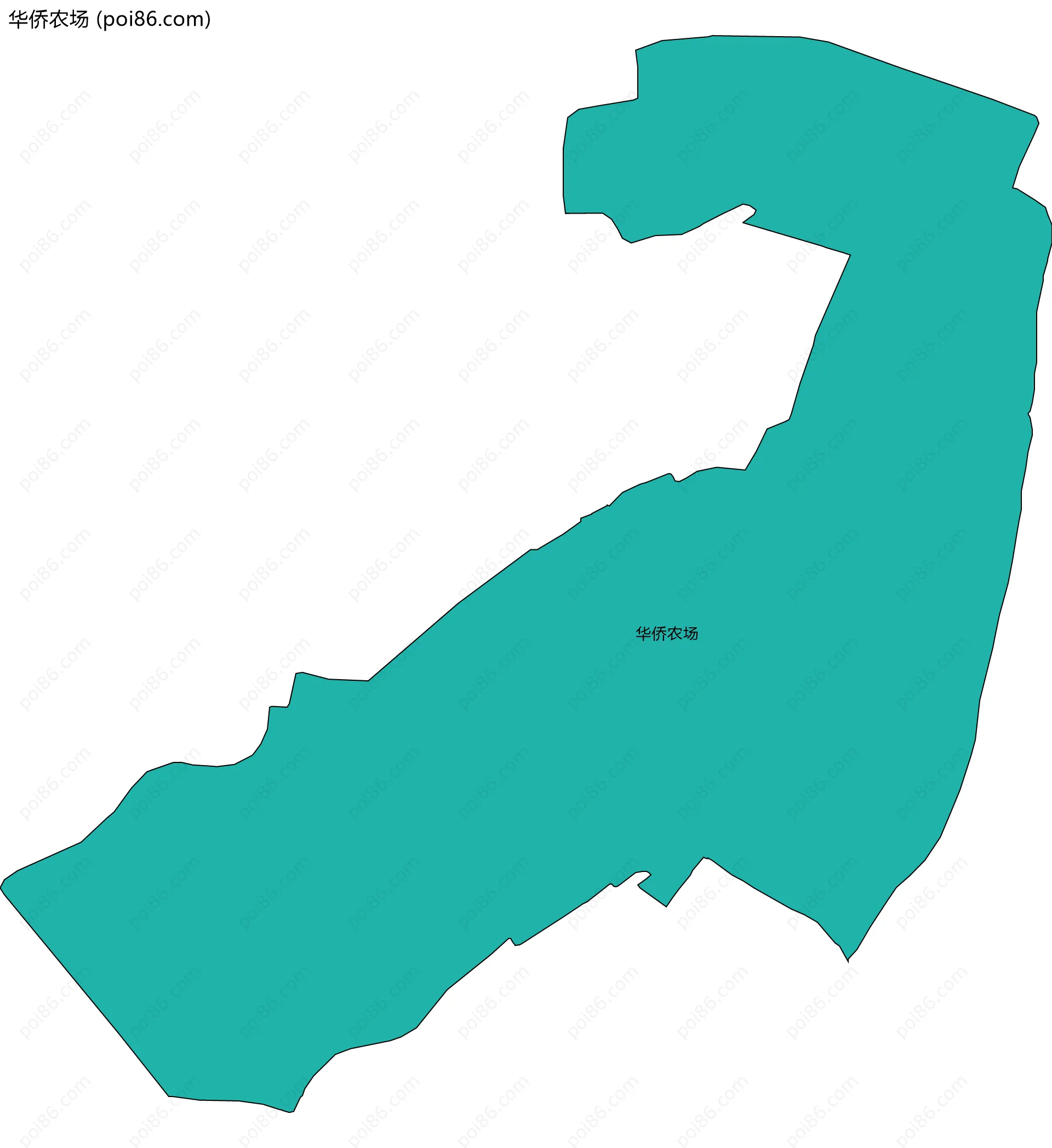 华侨农场边界地图