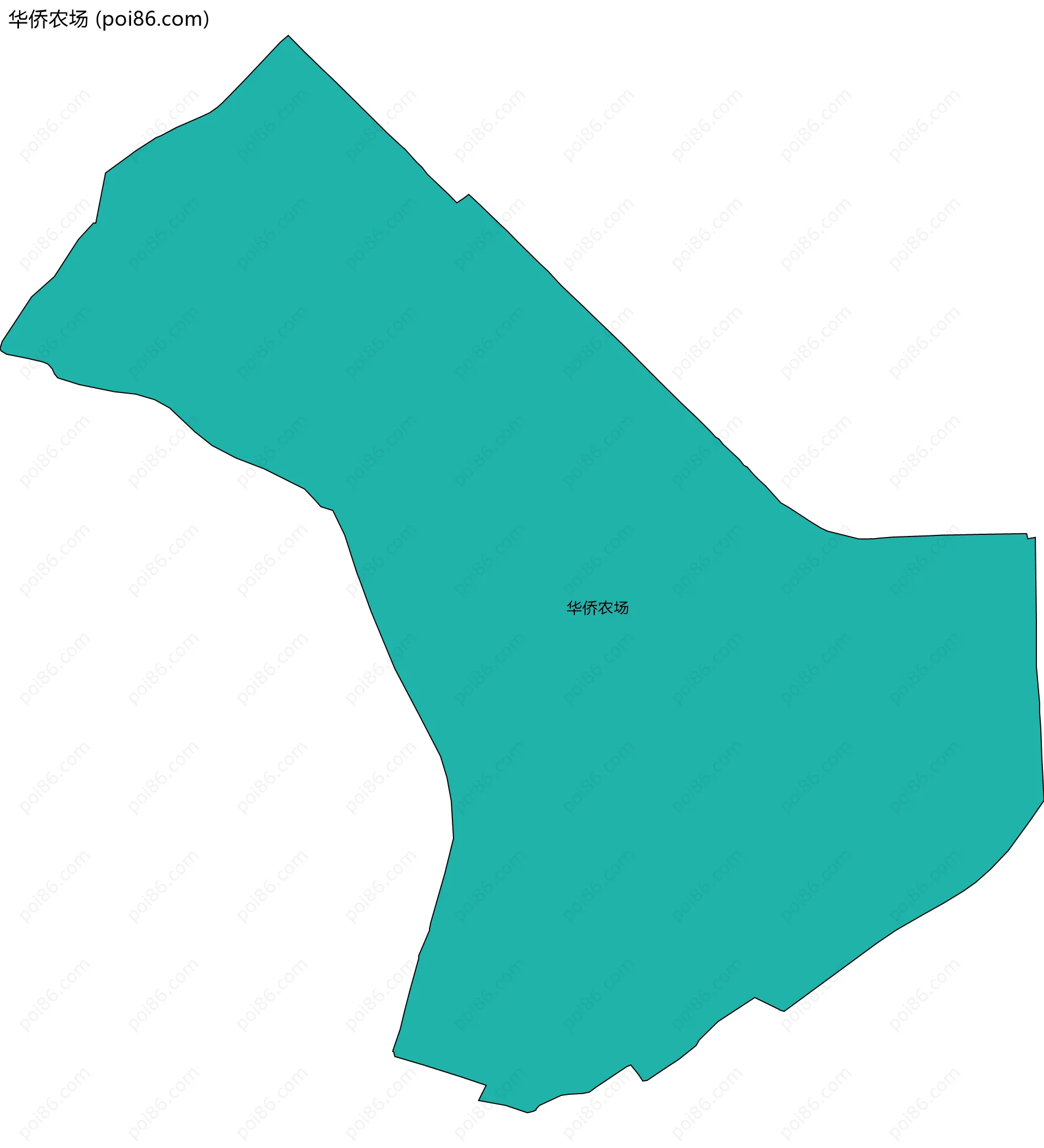 华侨农场边界地图