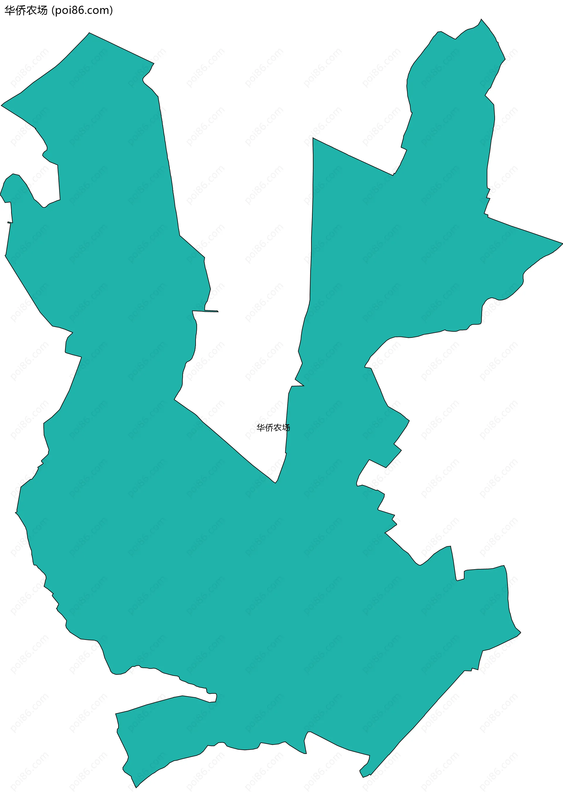 华侨农场边界地图