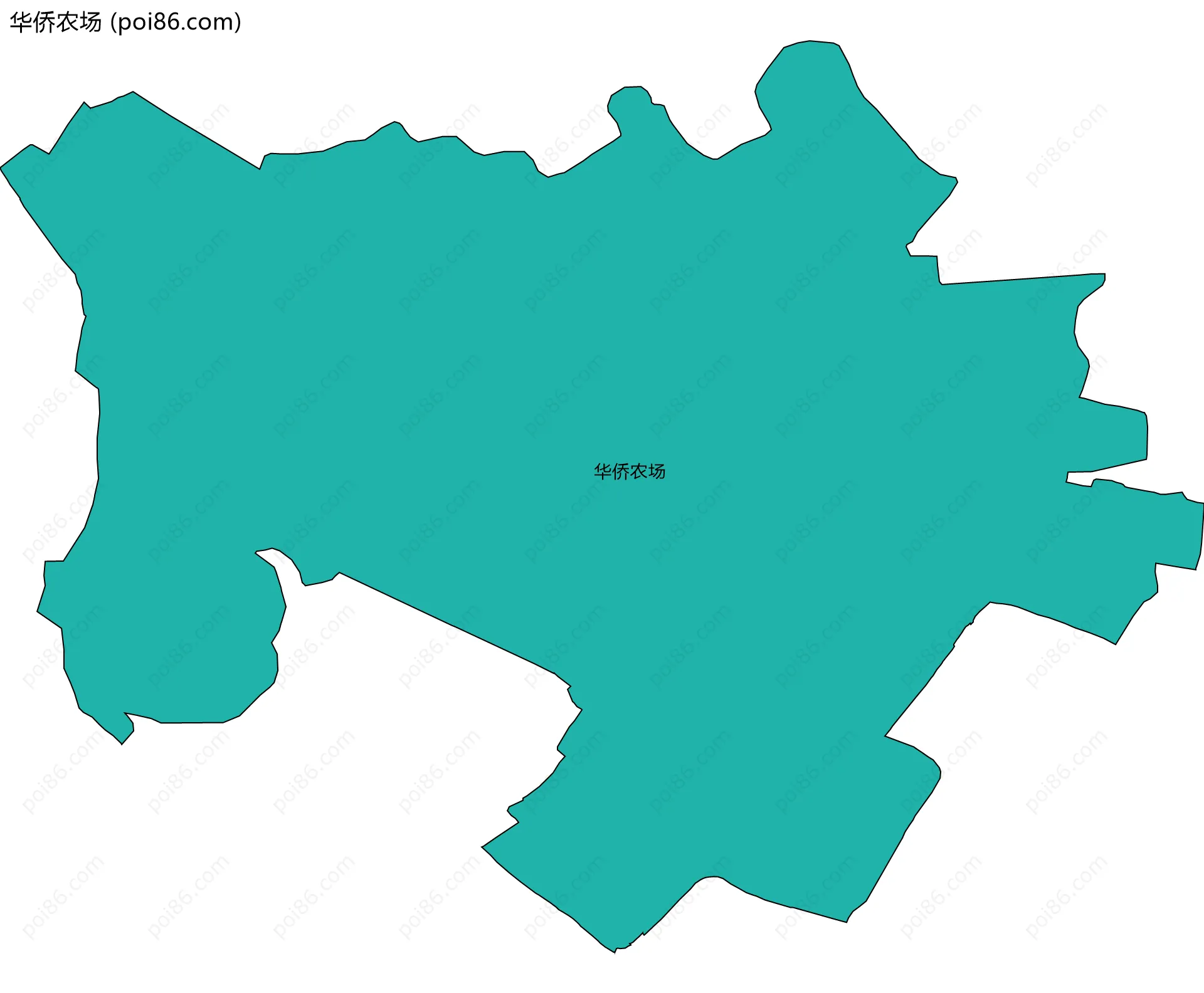 华侨农场边界地图