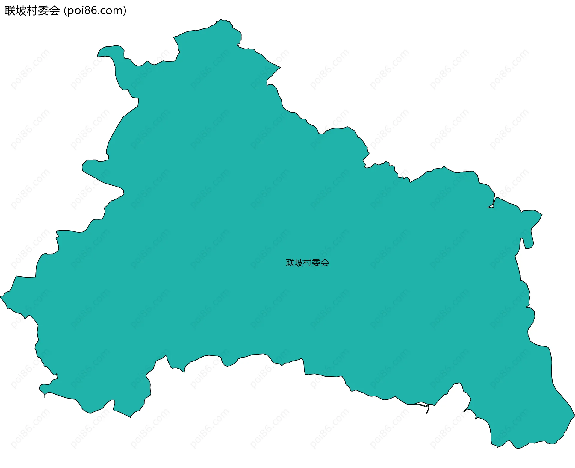 联坡村委会边界地图