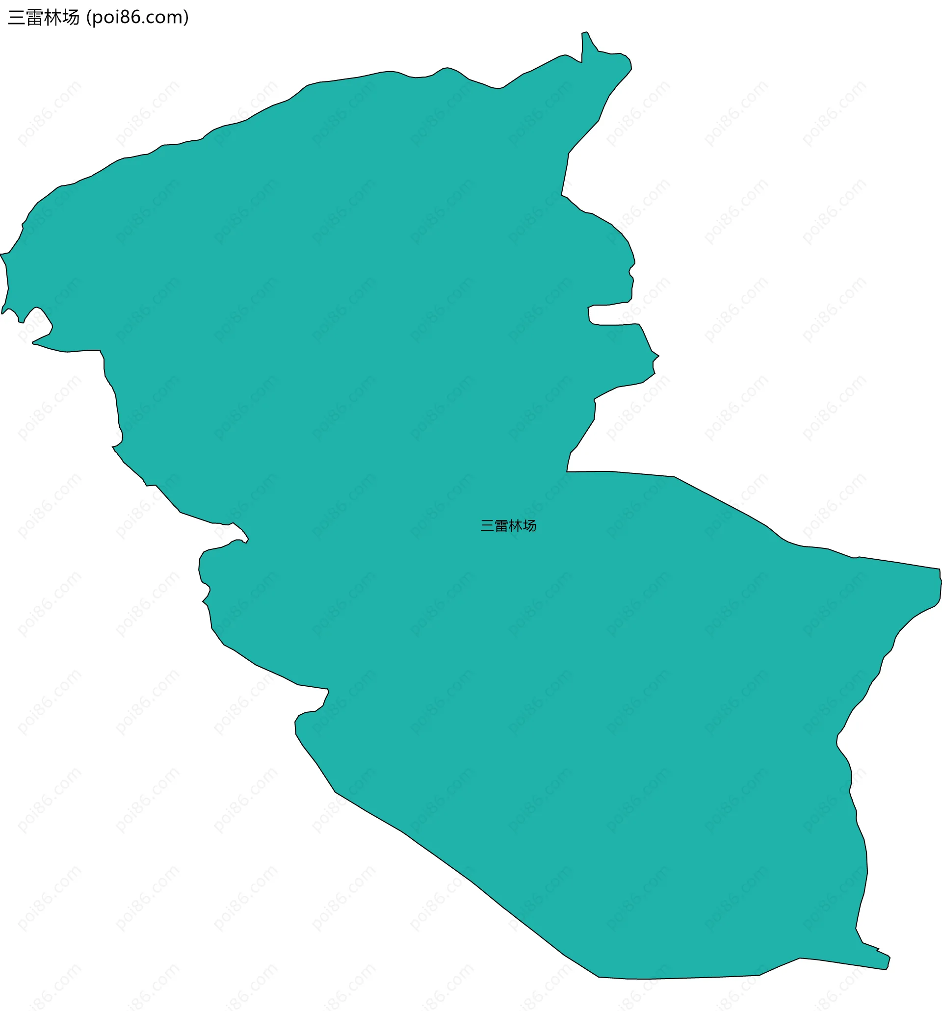 三雷林场边界地图
