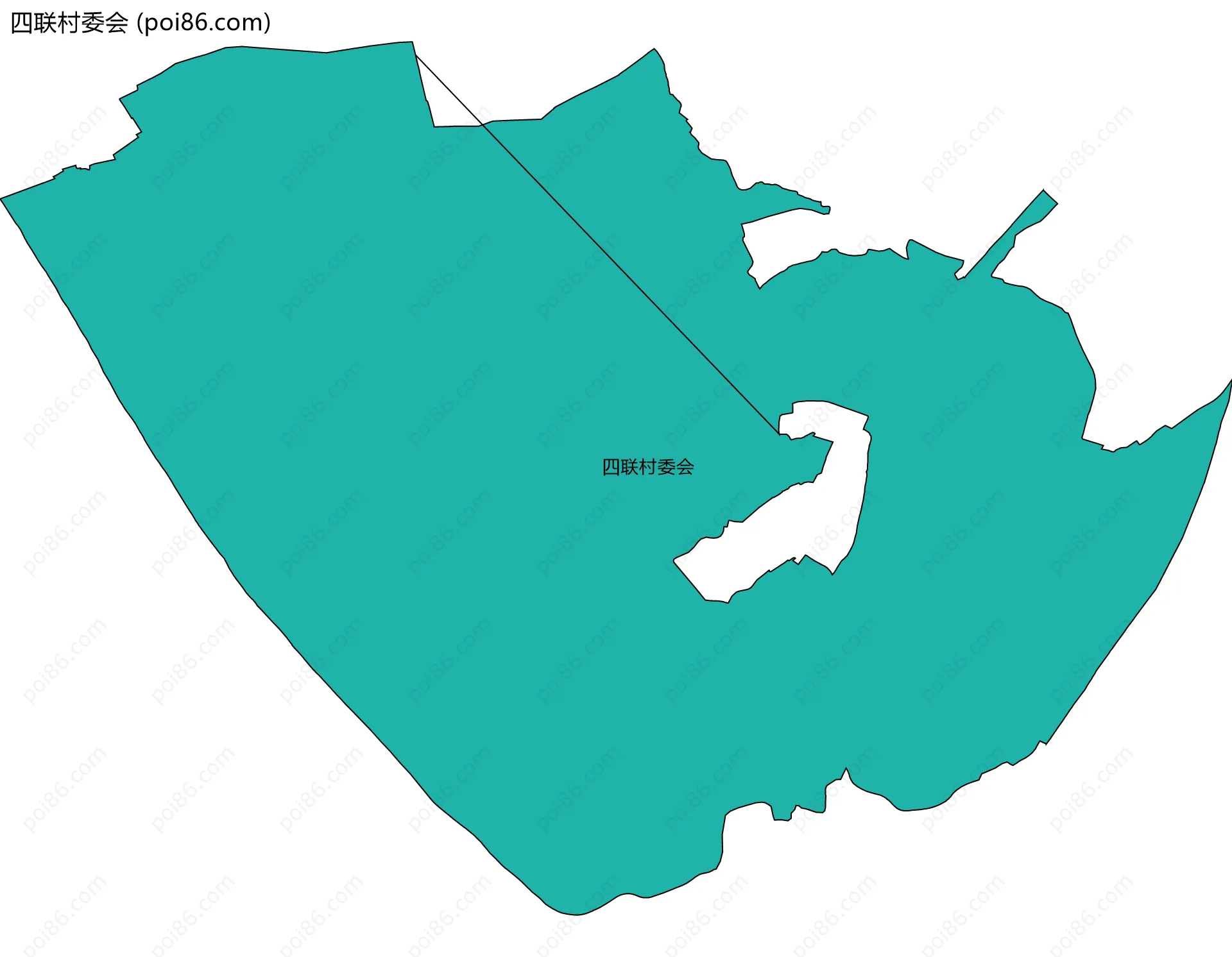 四联村委会边界地图