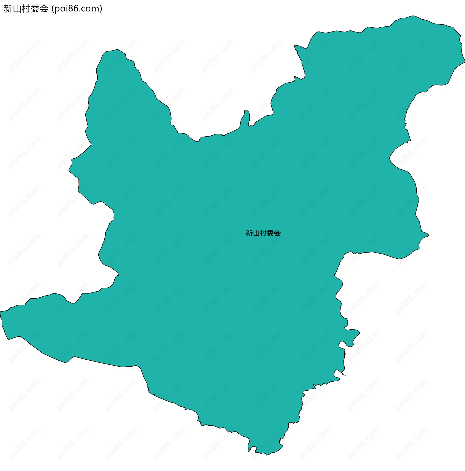新山村委会边界地图