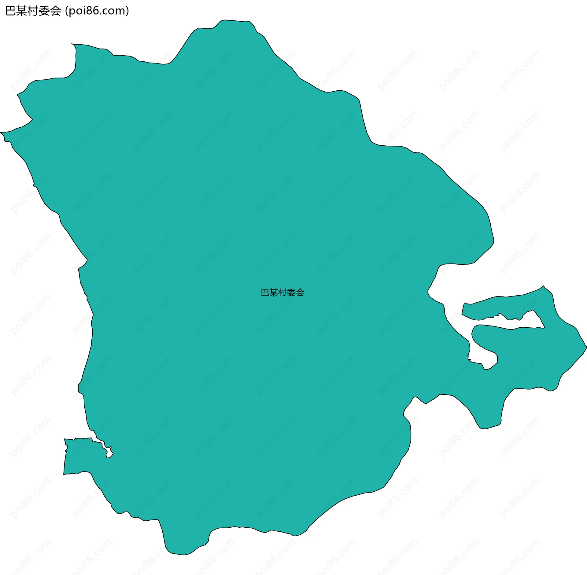 巴某村委会边界地图