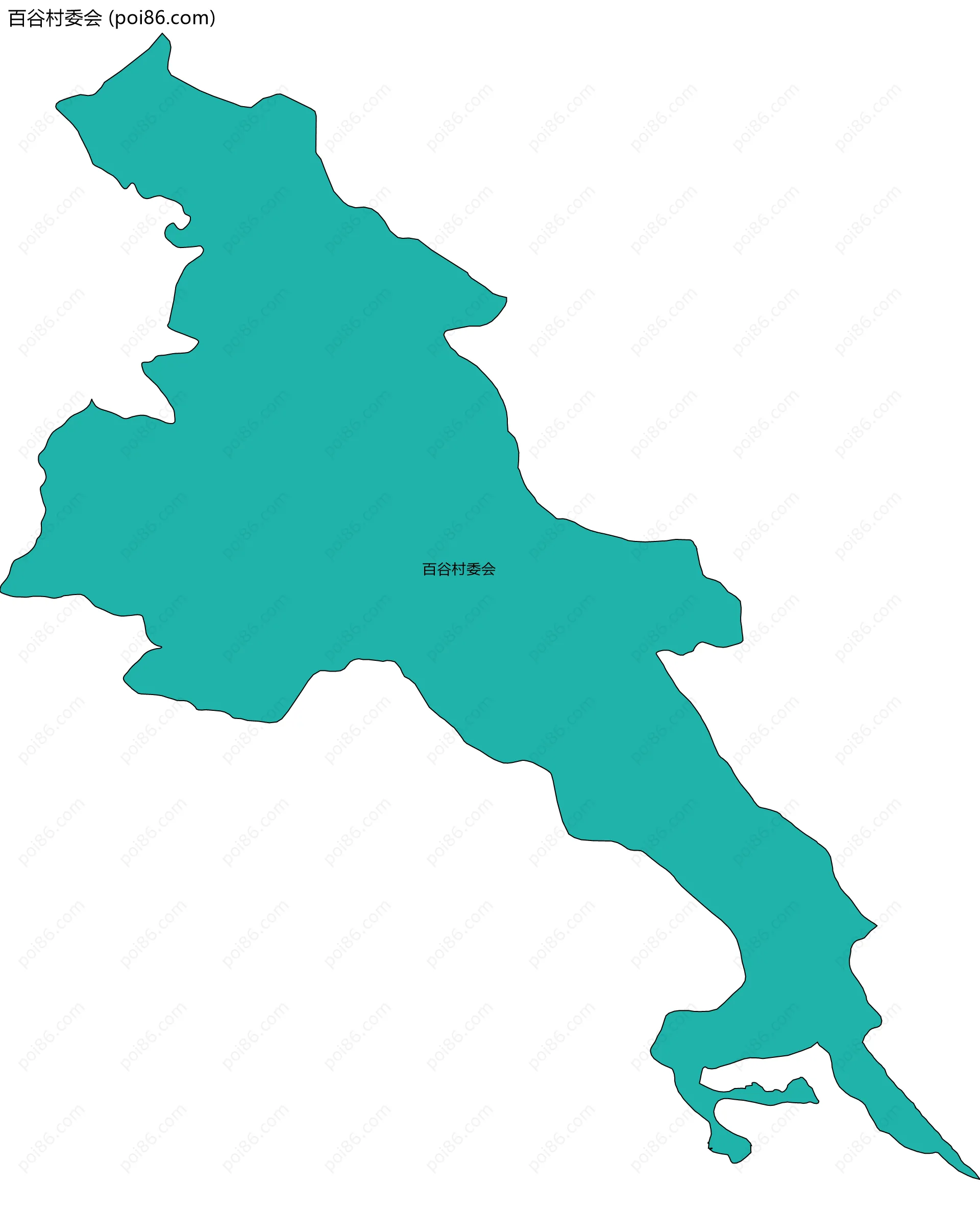 百谷村委会边界地图
