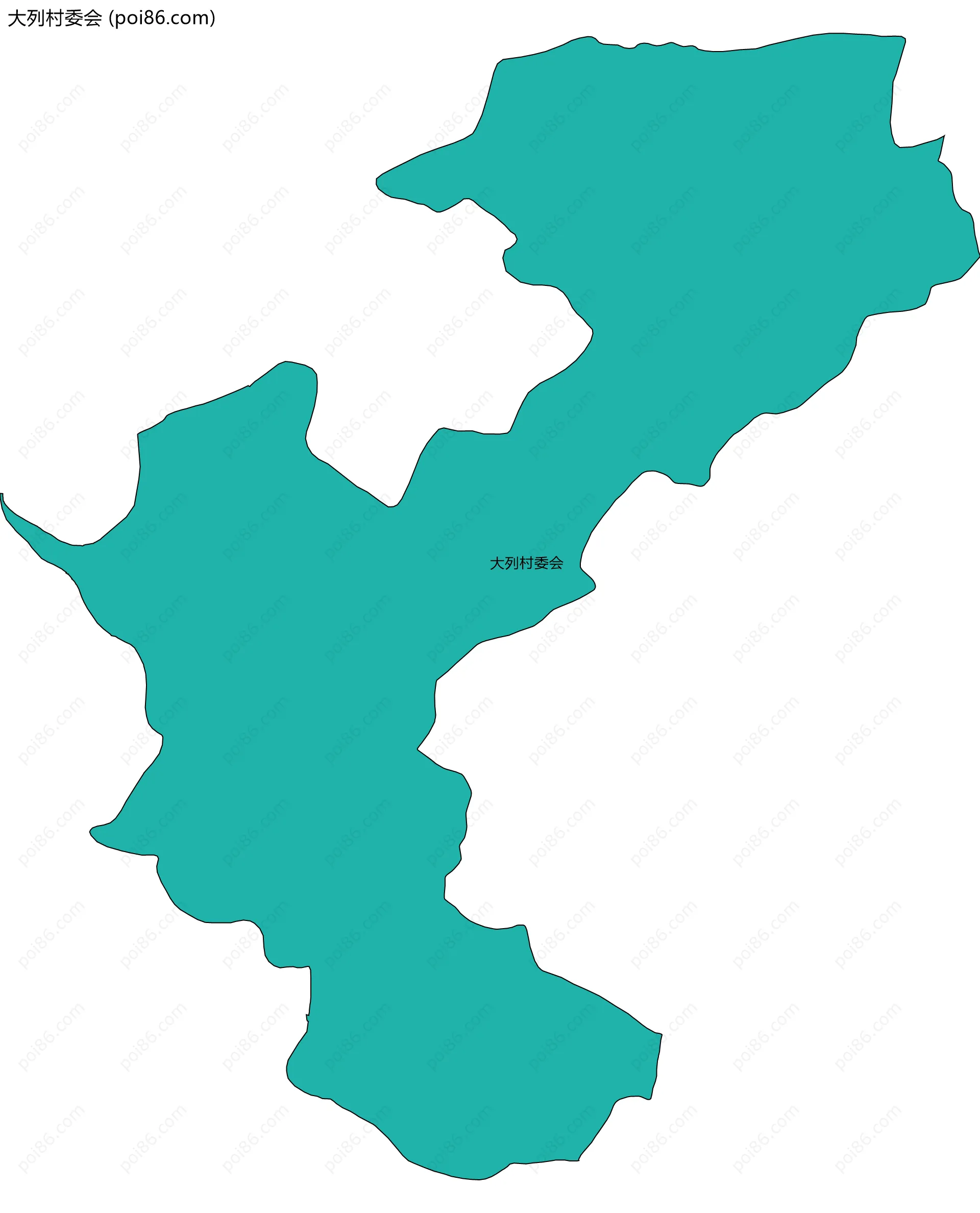 大列村委会边界地图