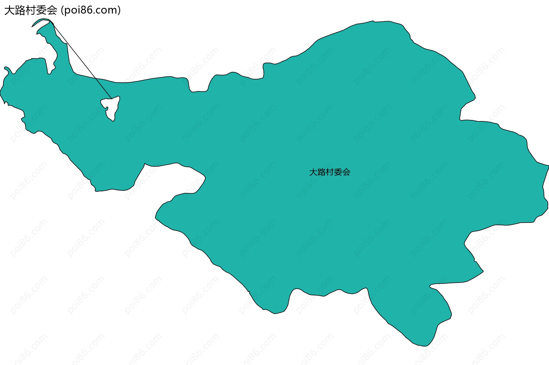 大路村委会边界地图