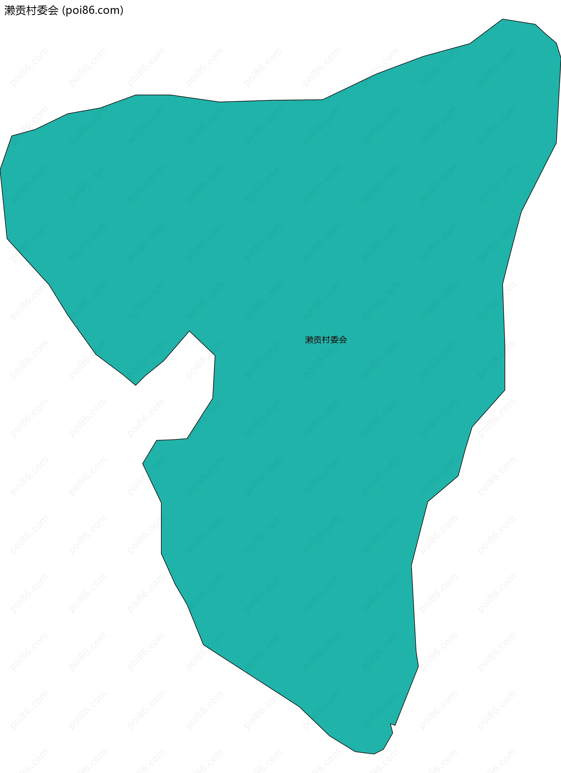 濑贡村委会边界地图