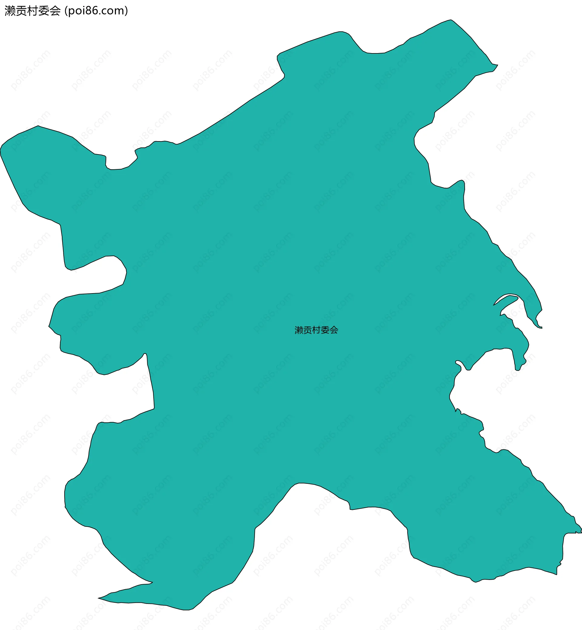 濑贡村委会边界地图