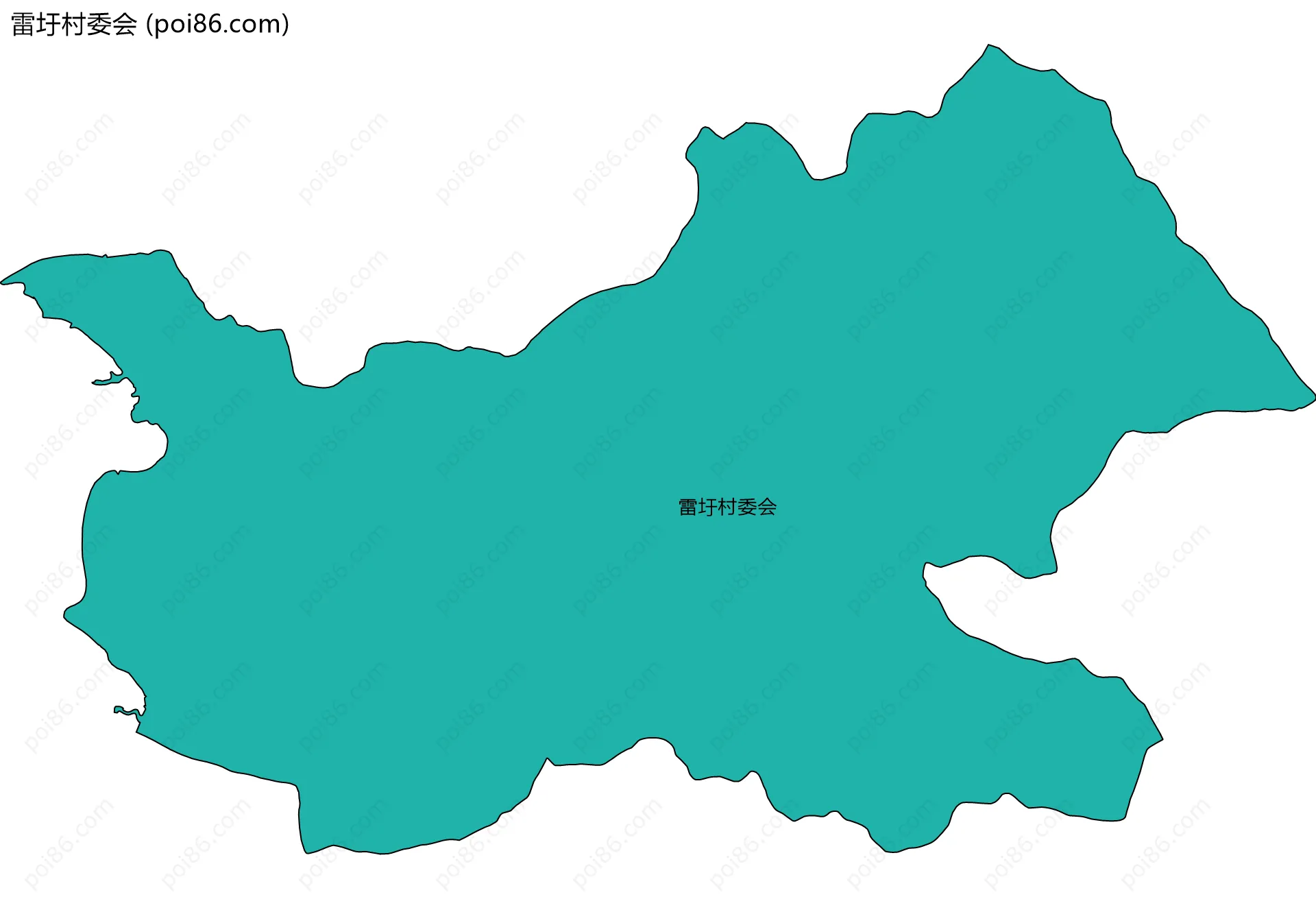 雷圩村委会边界地图