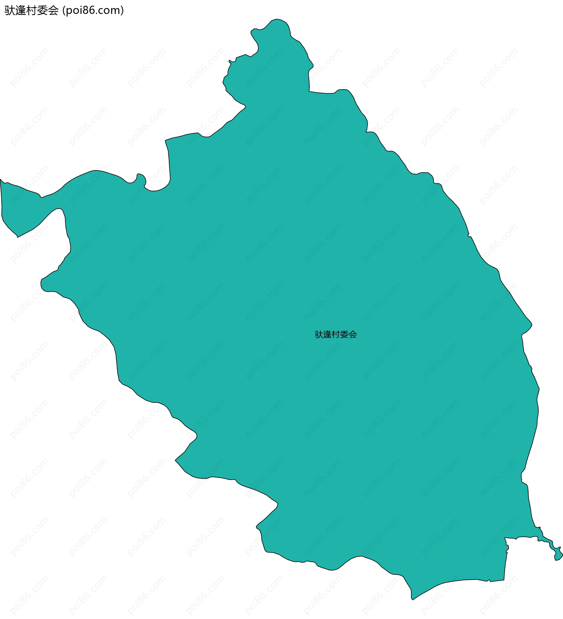 驮逢村委会边界地图