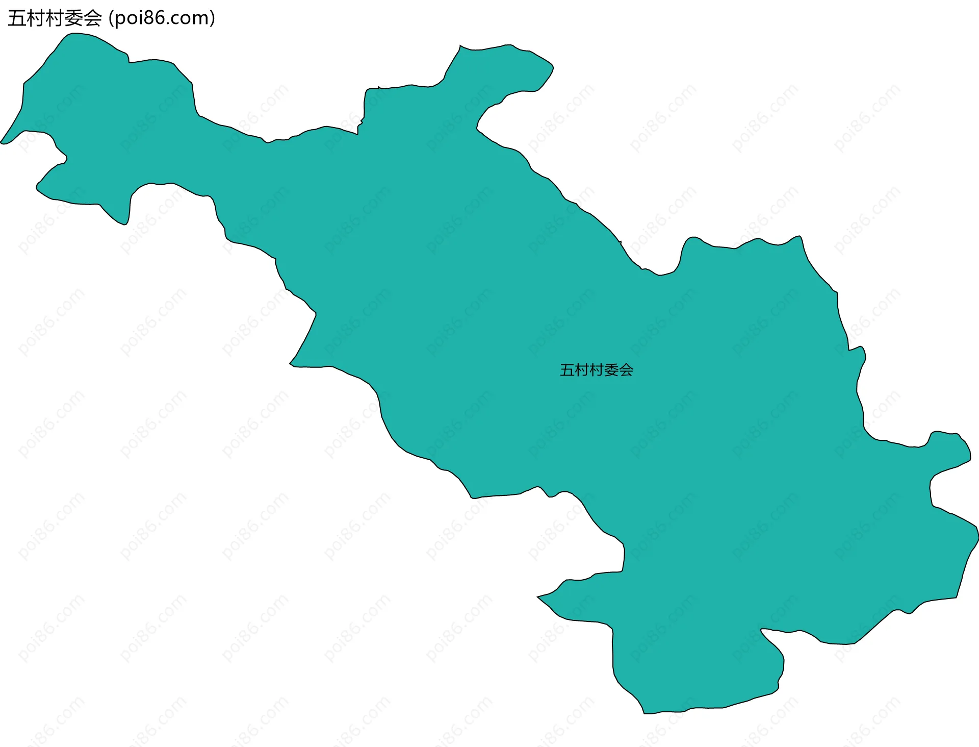 五村村委会边界地图