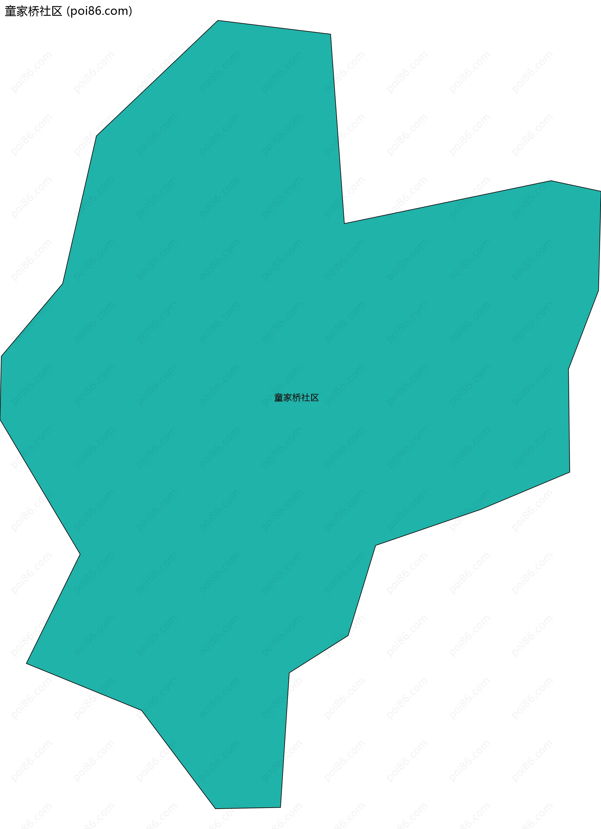 童家桥社区边界地图