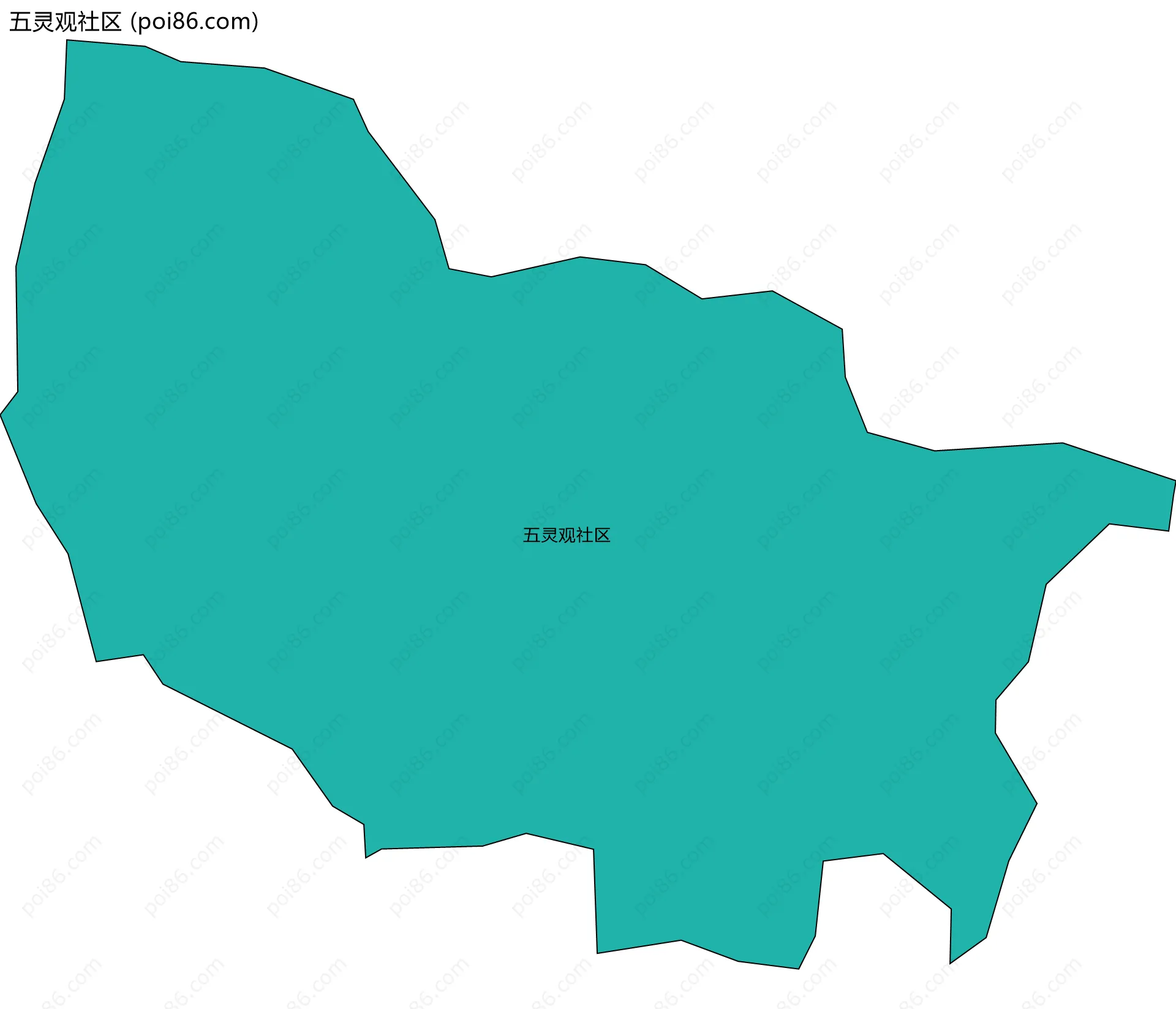 五灵观社区边界地图