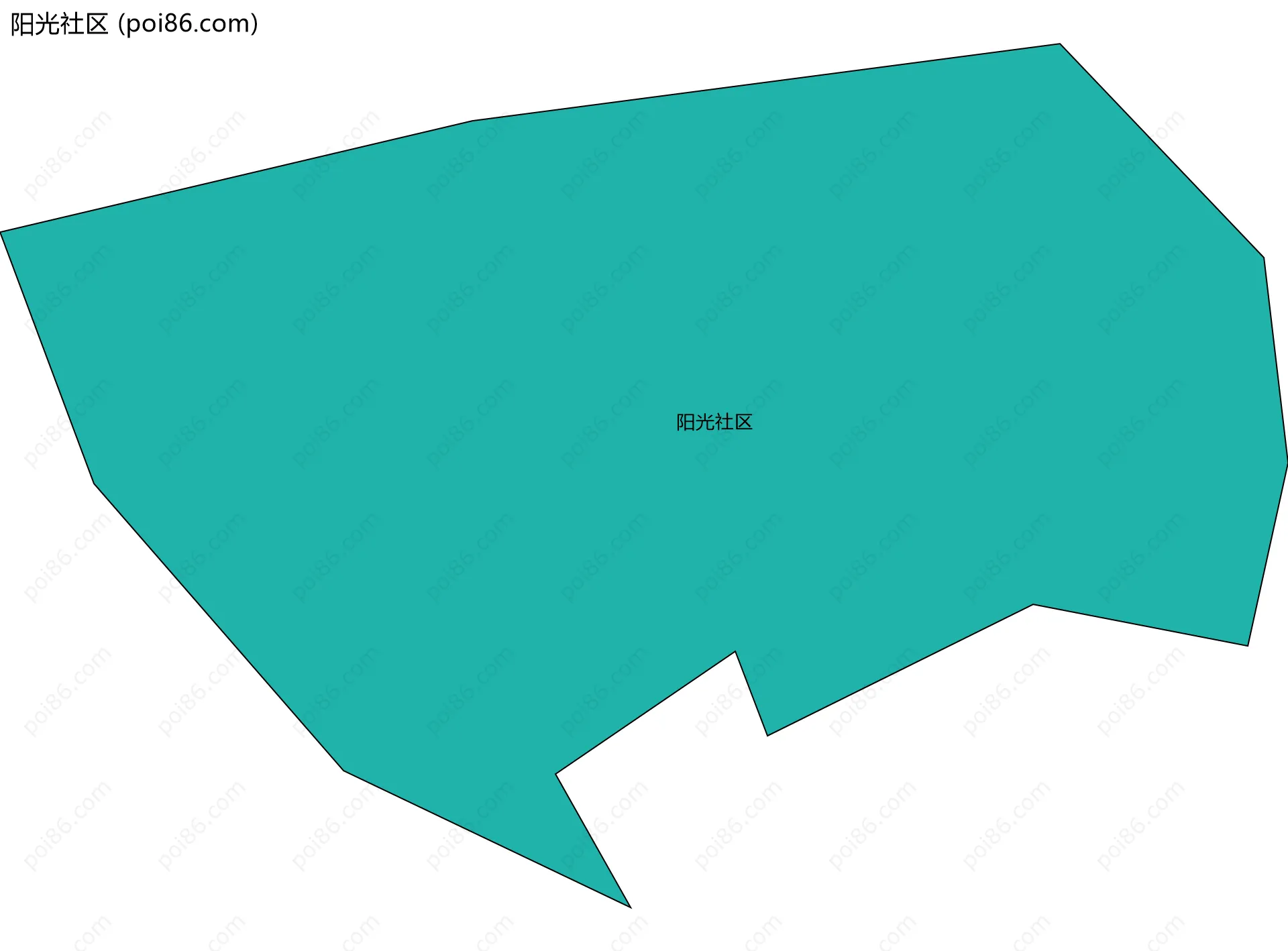 阳光社区边界地图