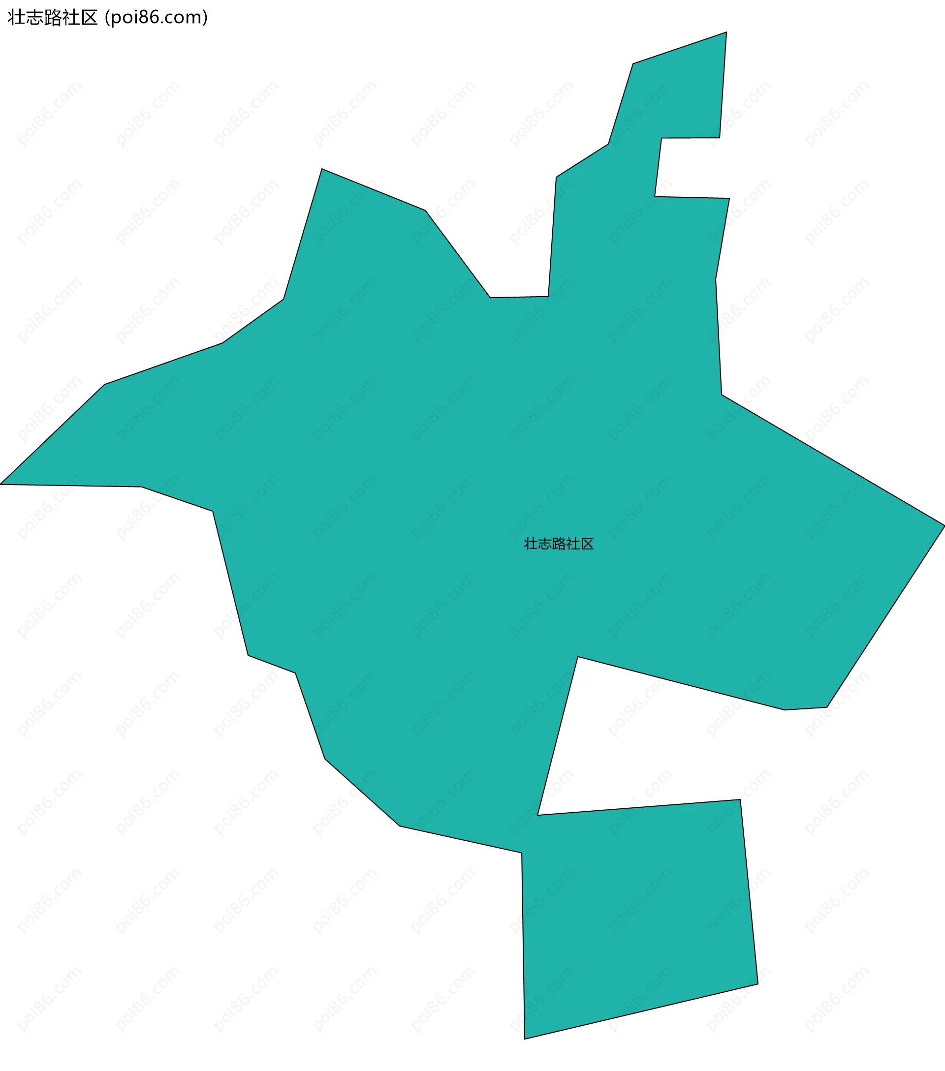 壮志路社区边界地图