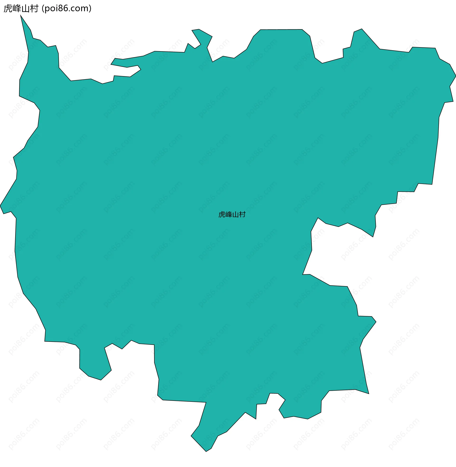虎峰山村边界地图