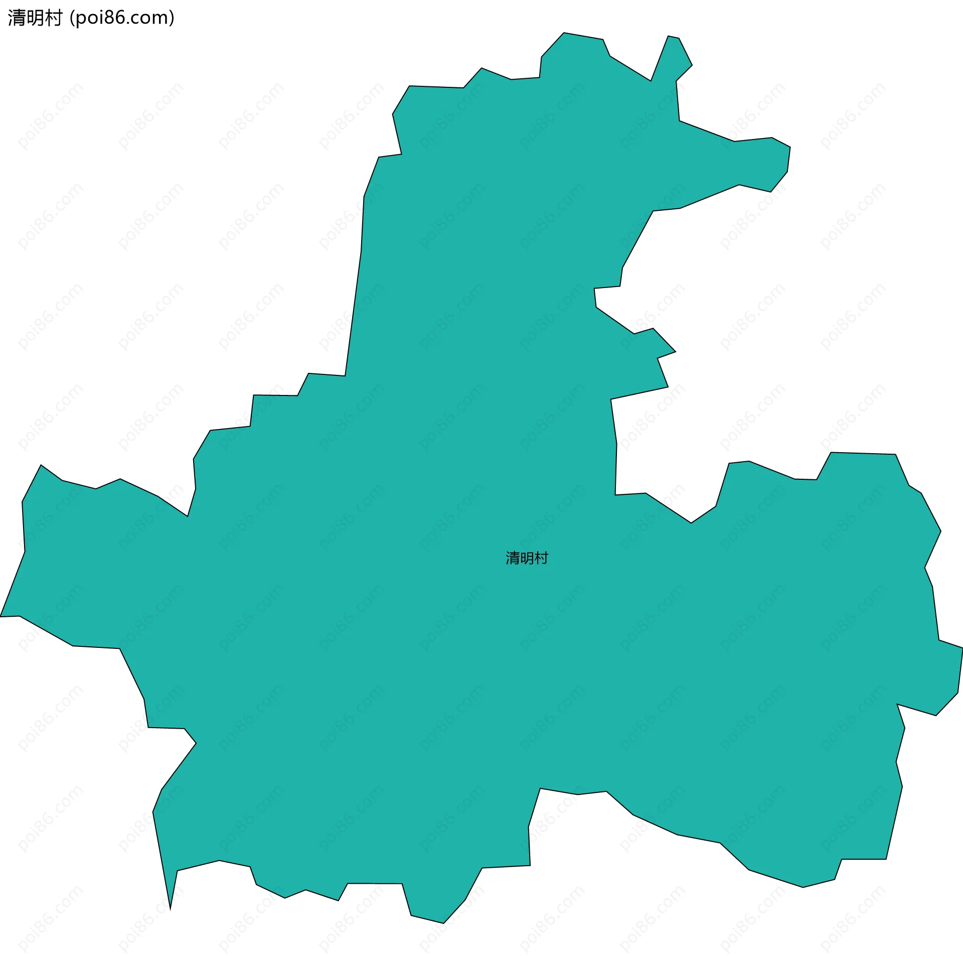 清明村边界地图