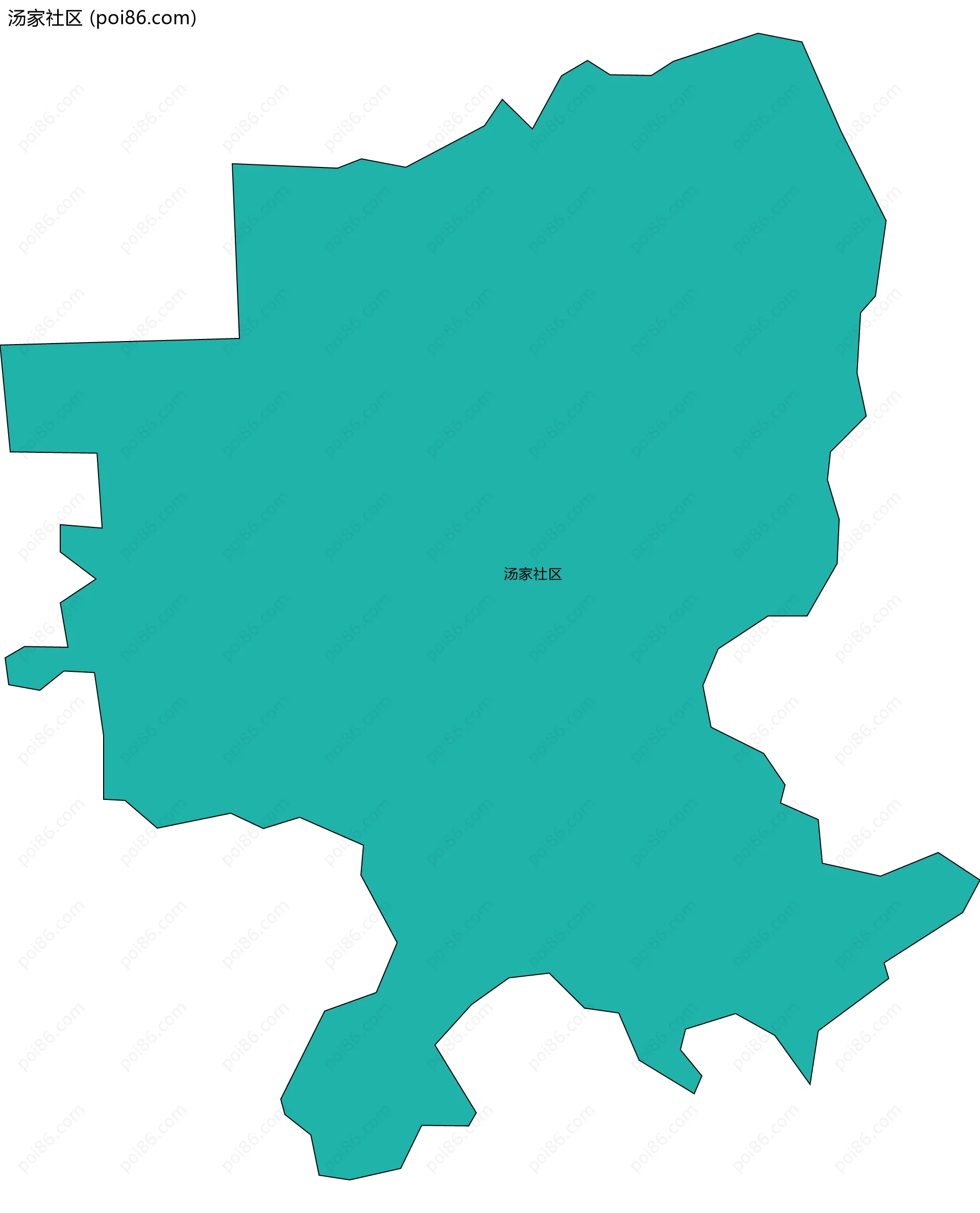 汤家社区边界地图