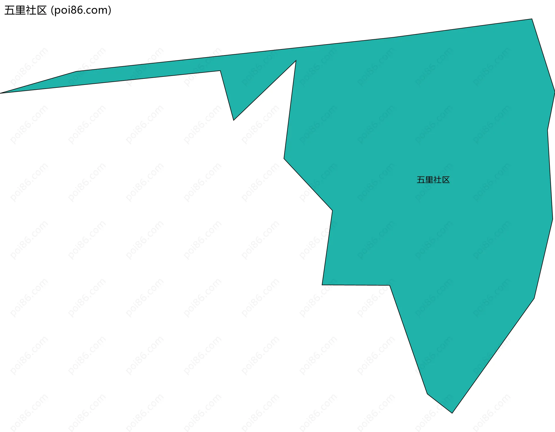 五里社区边界地图