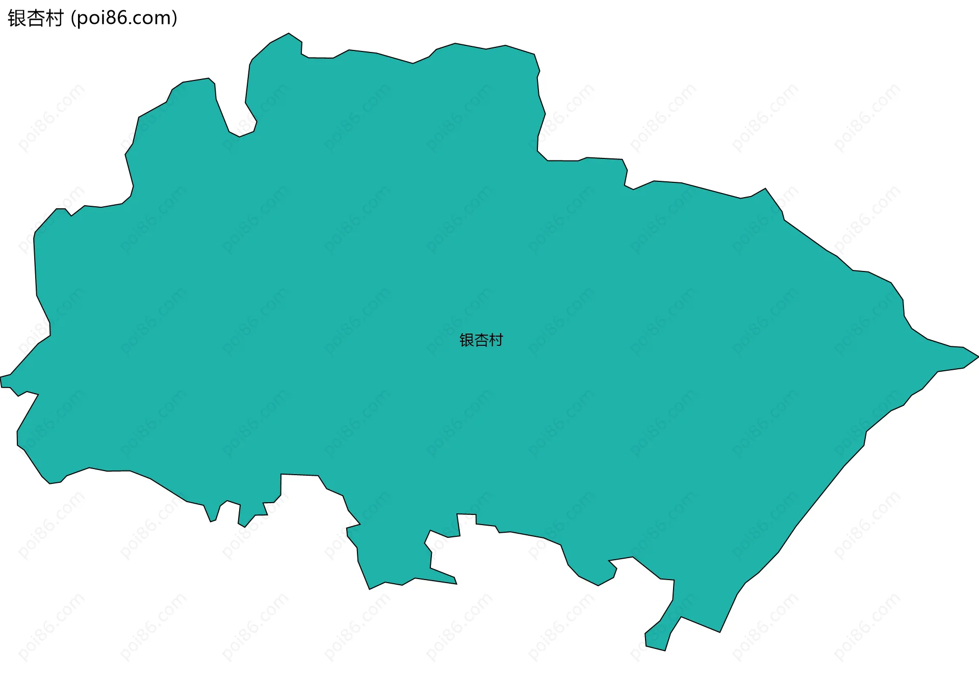 银杏村边界地图