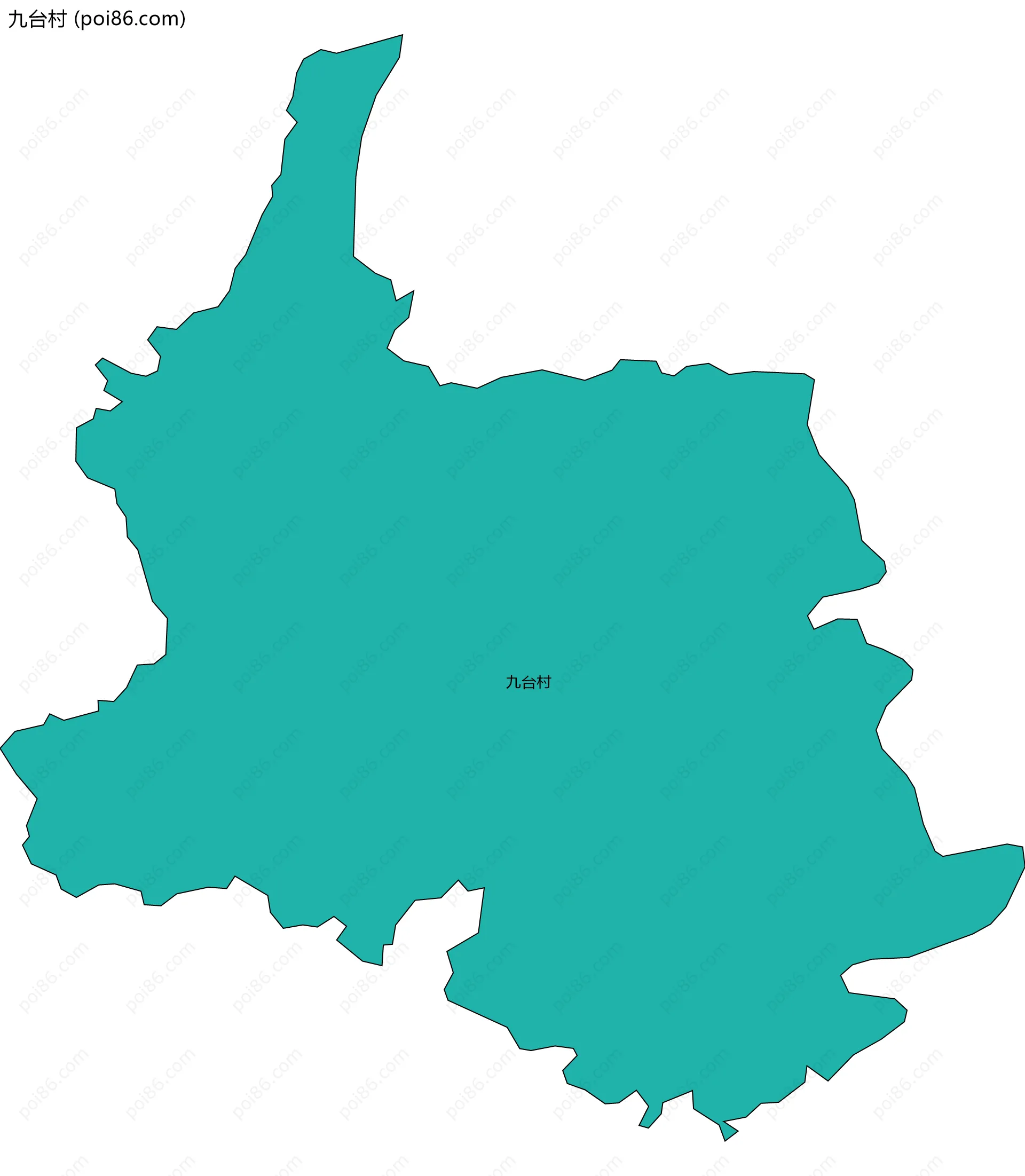九台村边界地图