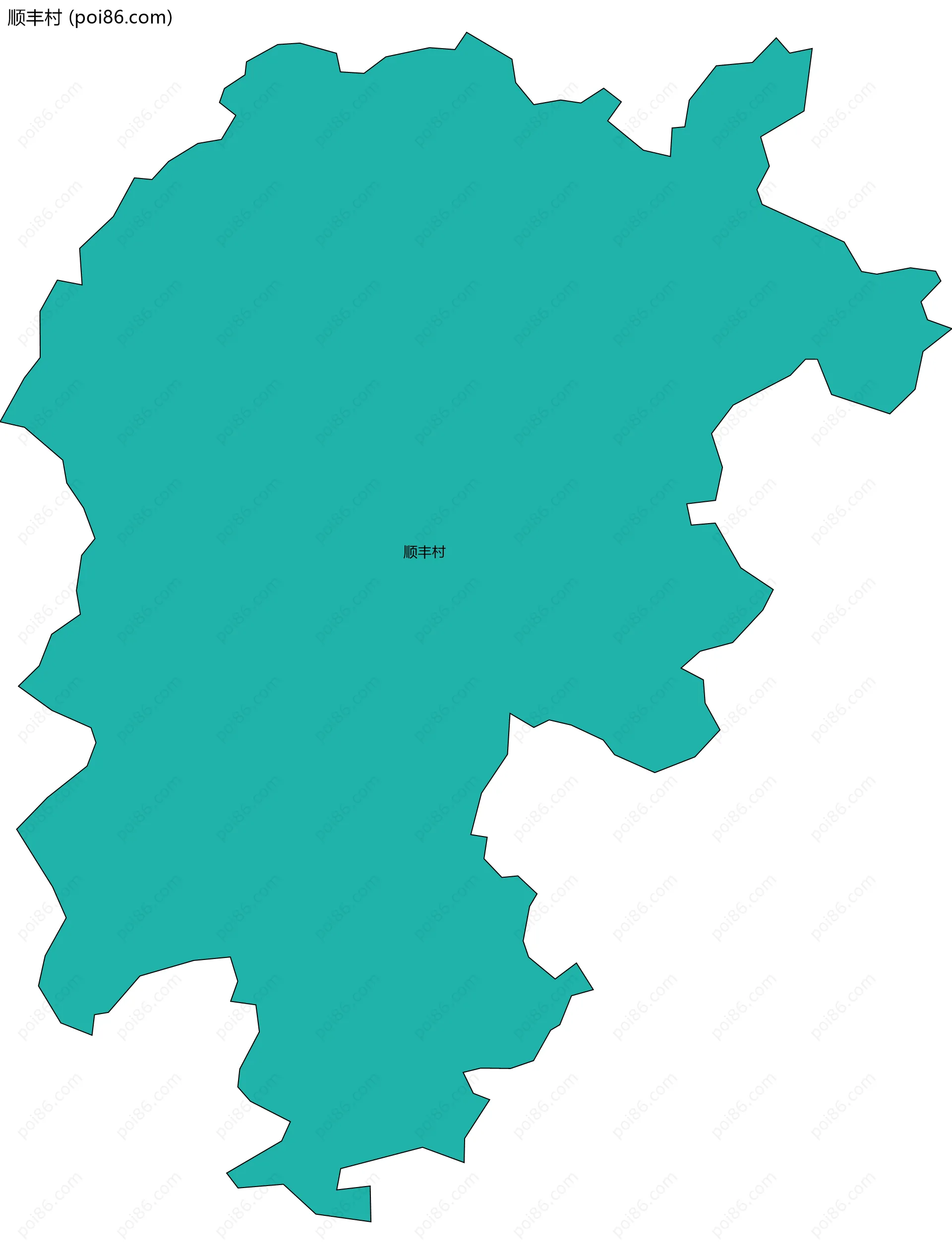顺丰村边界地图