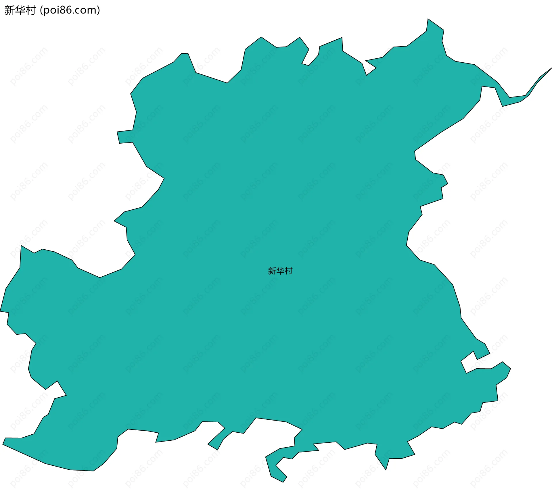 新华村边界地图