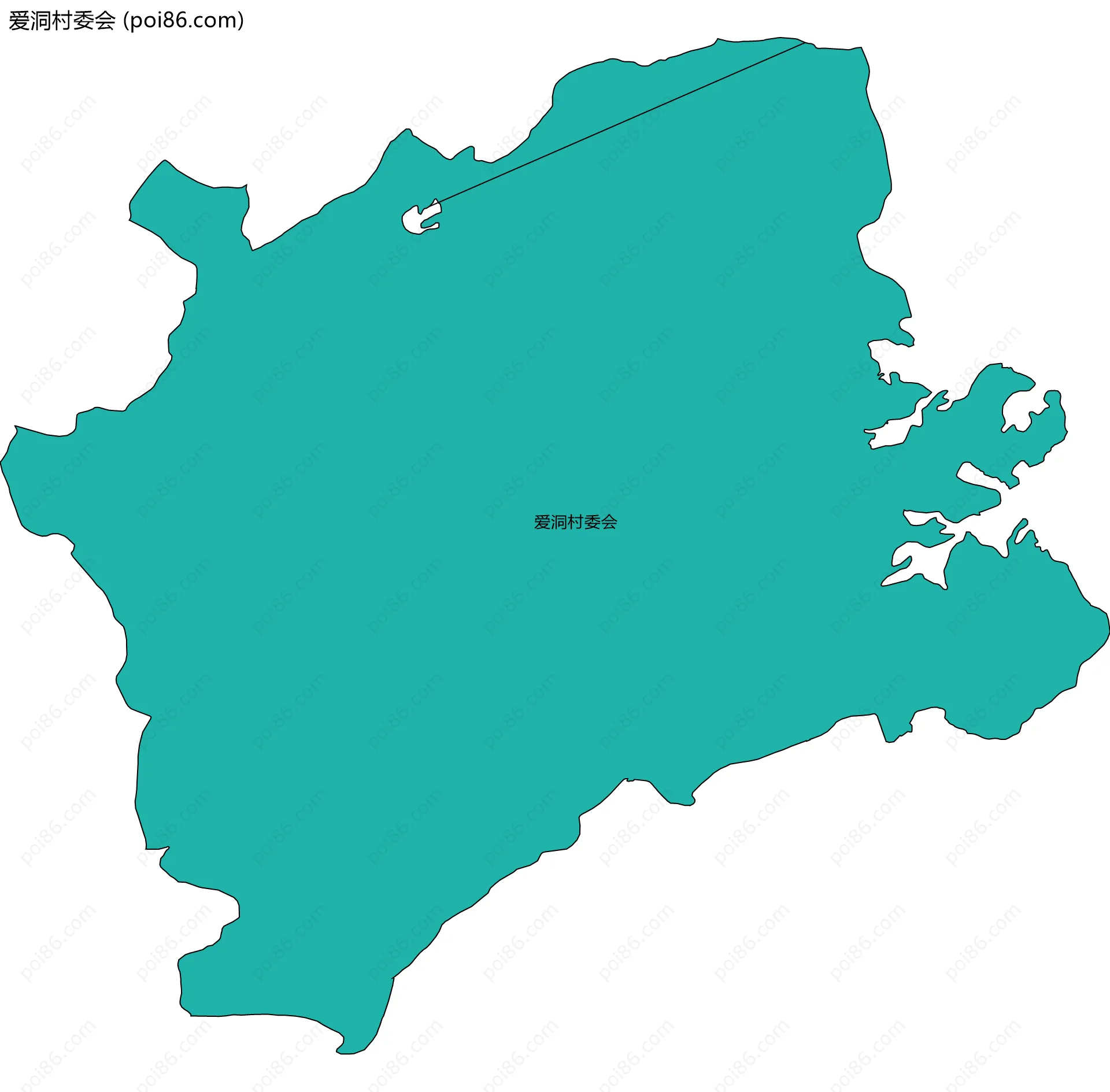 爱洞村委会边界地图